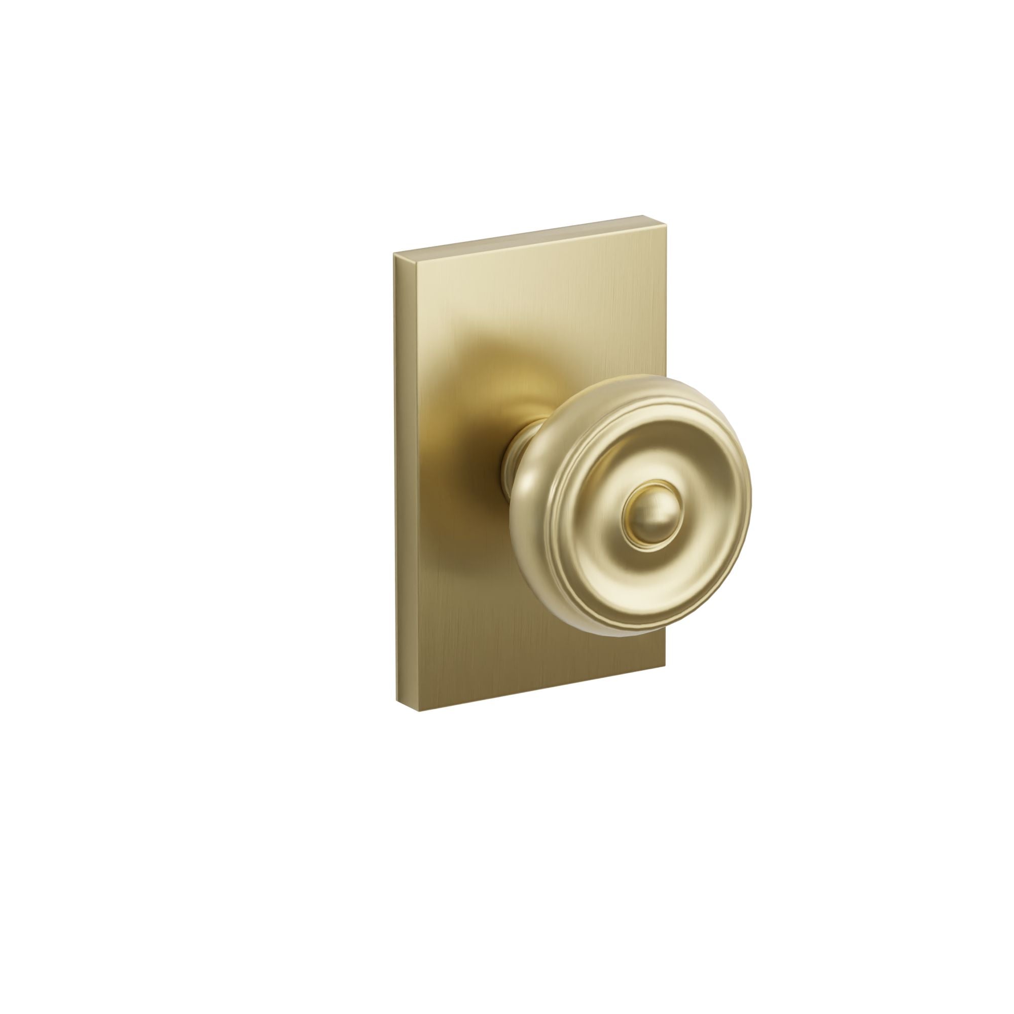 Emtek Concealed Fastener Waverly Knob Set With Modern Rectangular Rosette