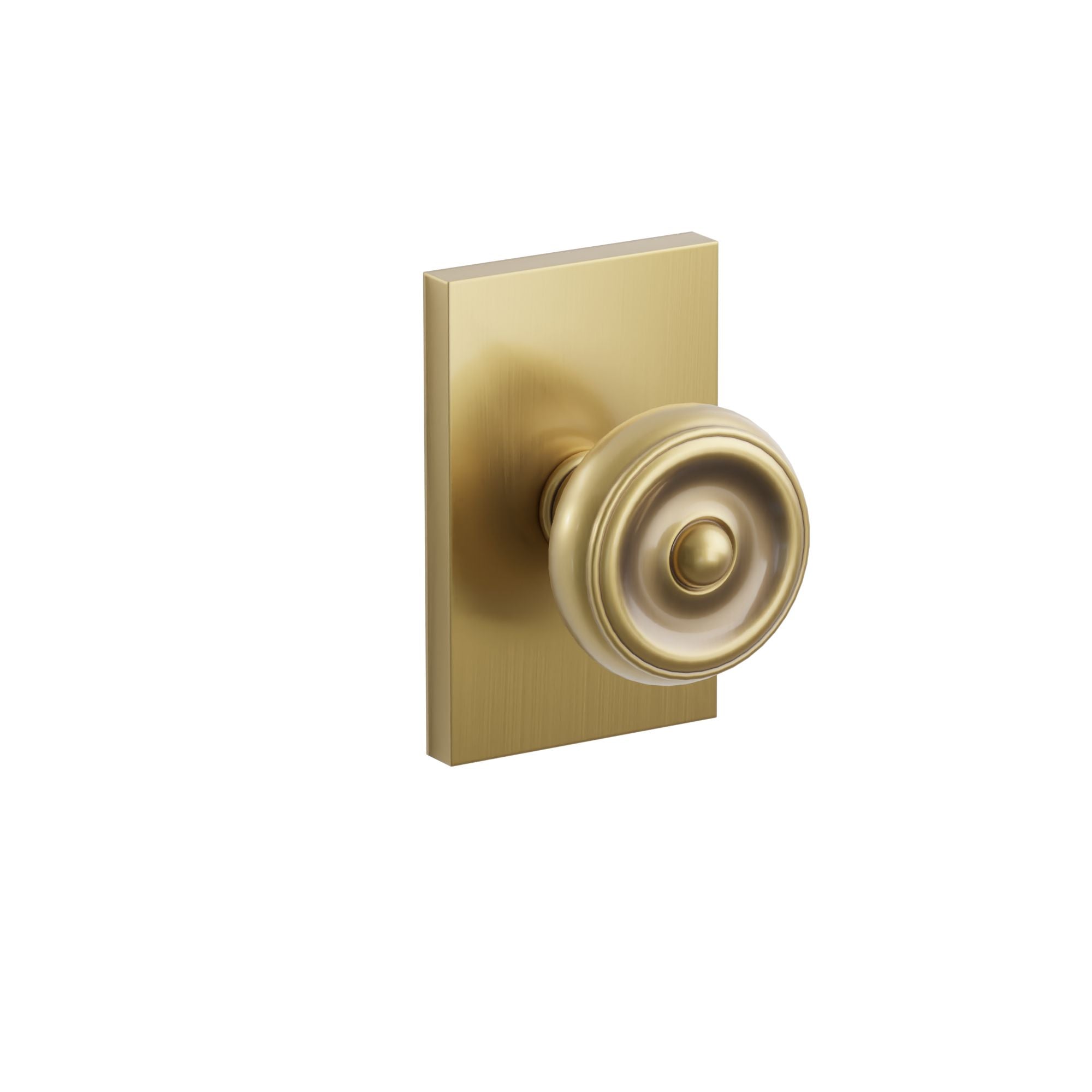 Emtek Concealed Fastener Waverly Knob Set With Modern Rectangular Rosette