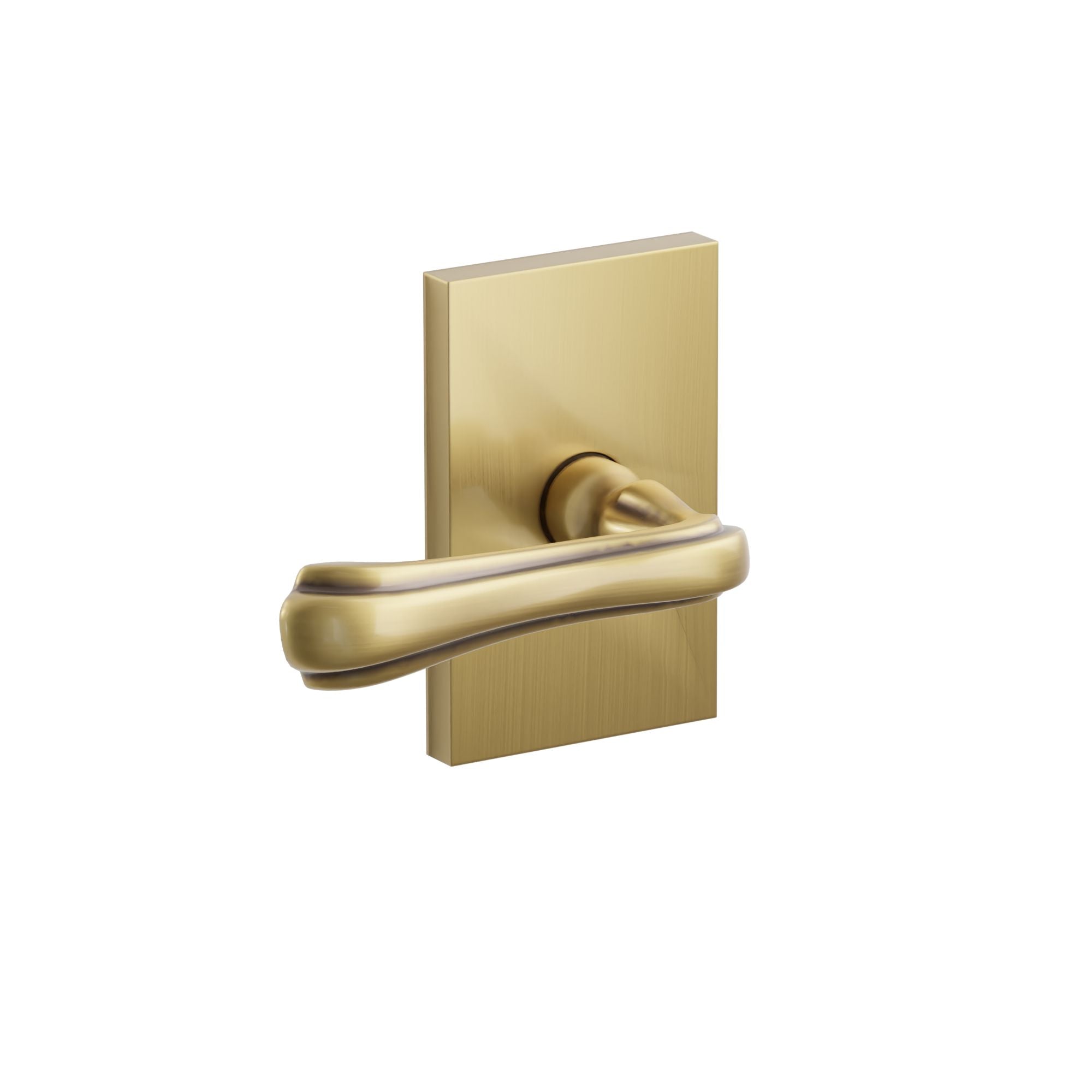 Emtek Triton Lever Set with Modern Rectangular Rosette