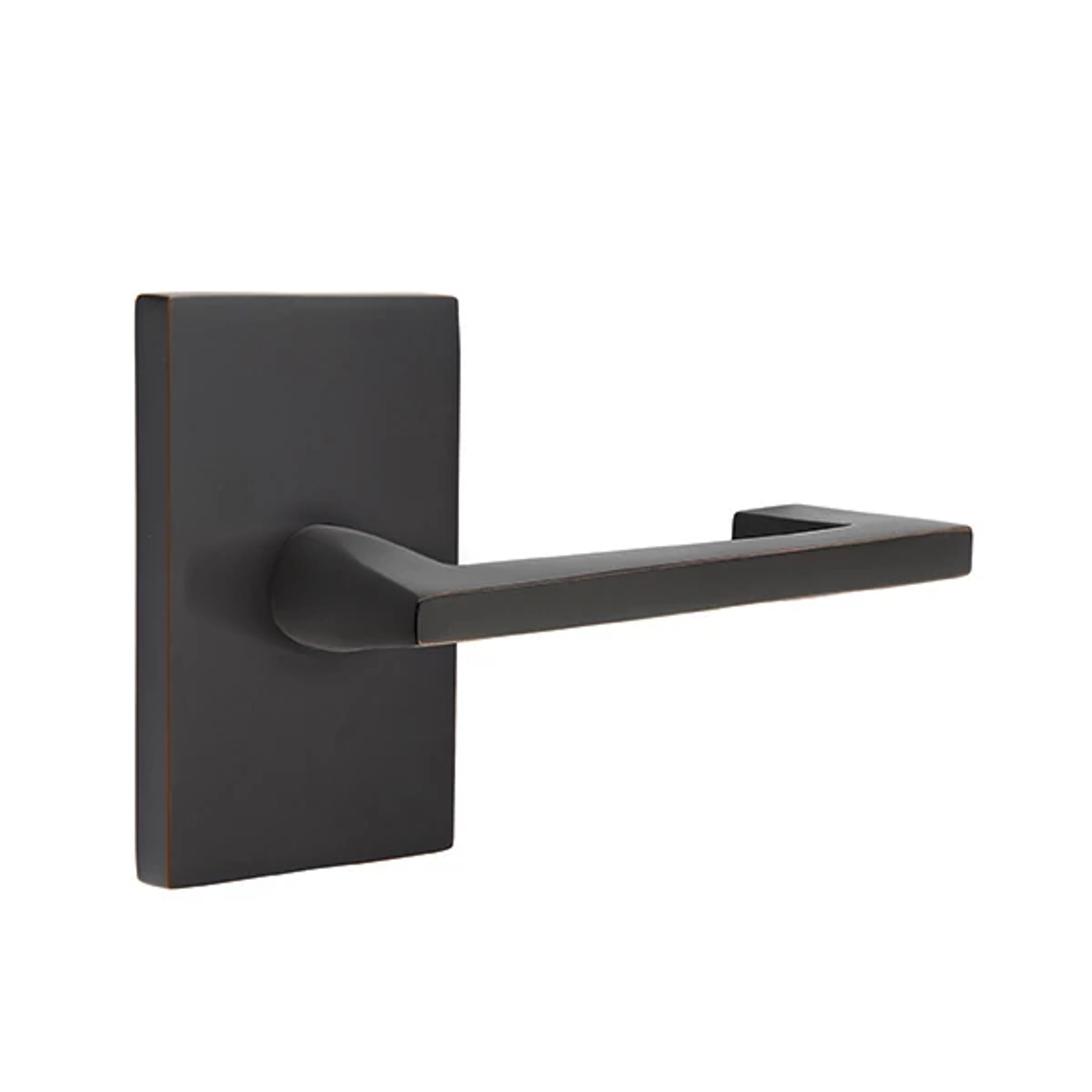 Emtek Concealed Fastener Argos Lever Set with Modern Rectangular Rosette