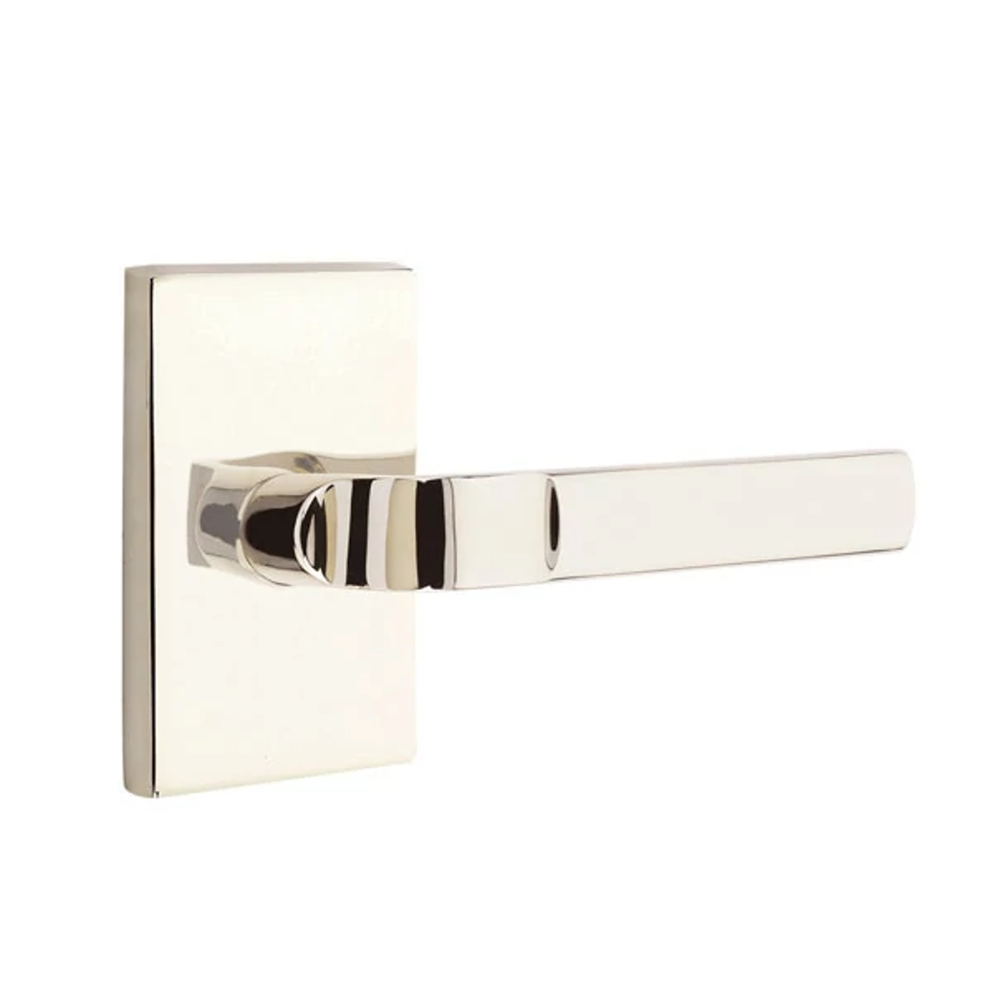Emtek Aston Lever Set with Modern Rectangular Rosette