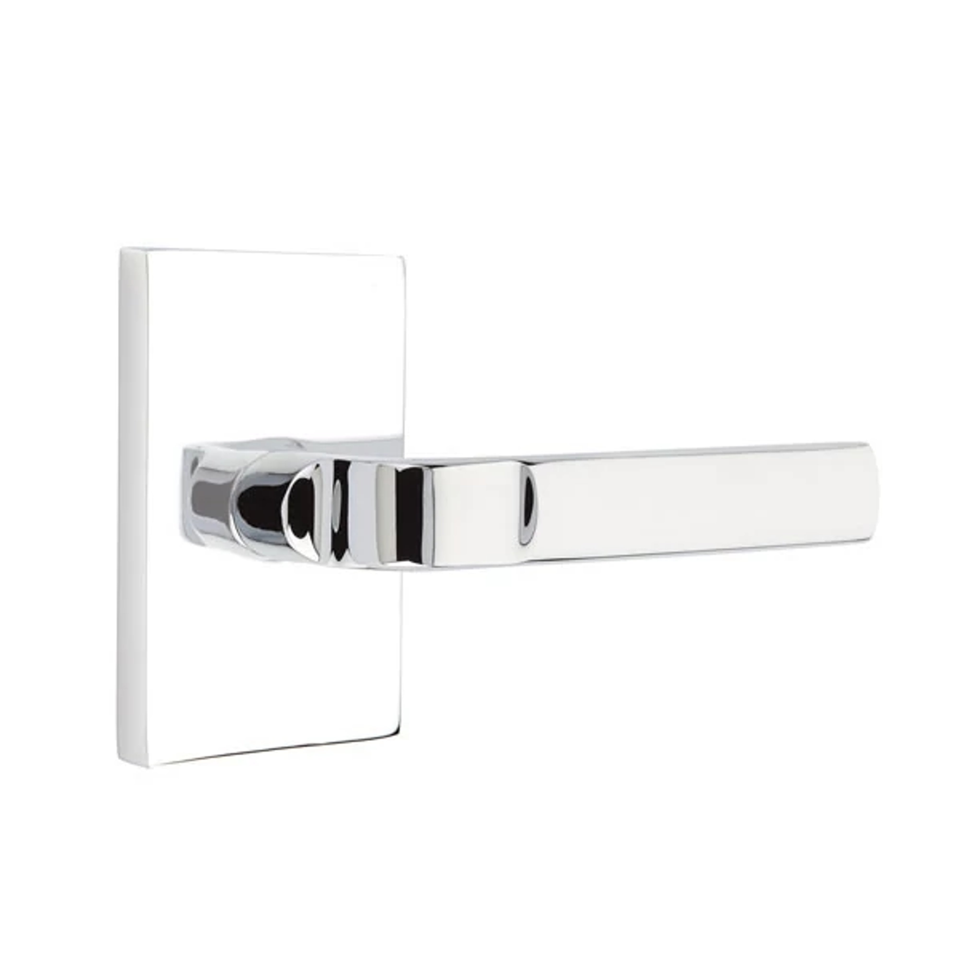 Emtek Aston Lever Set with Modern Rectangular Rosette