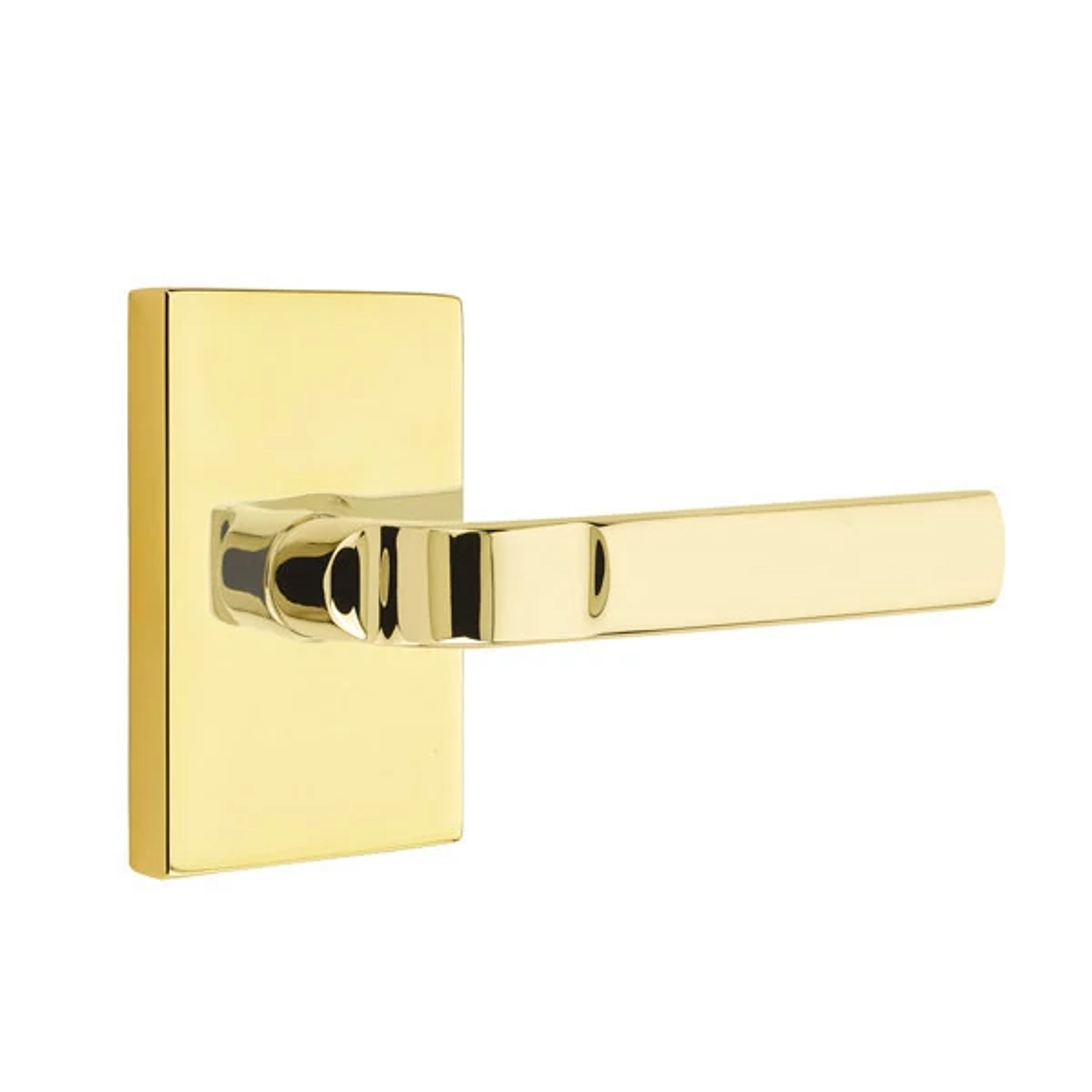 Emtek Aston Lever Set with Modern Rectangular Rosette