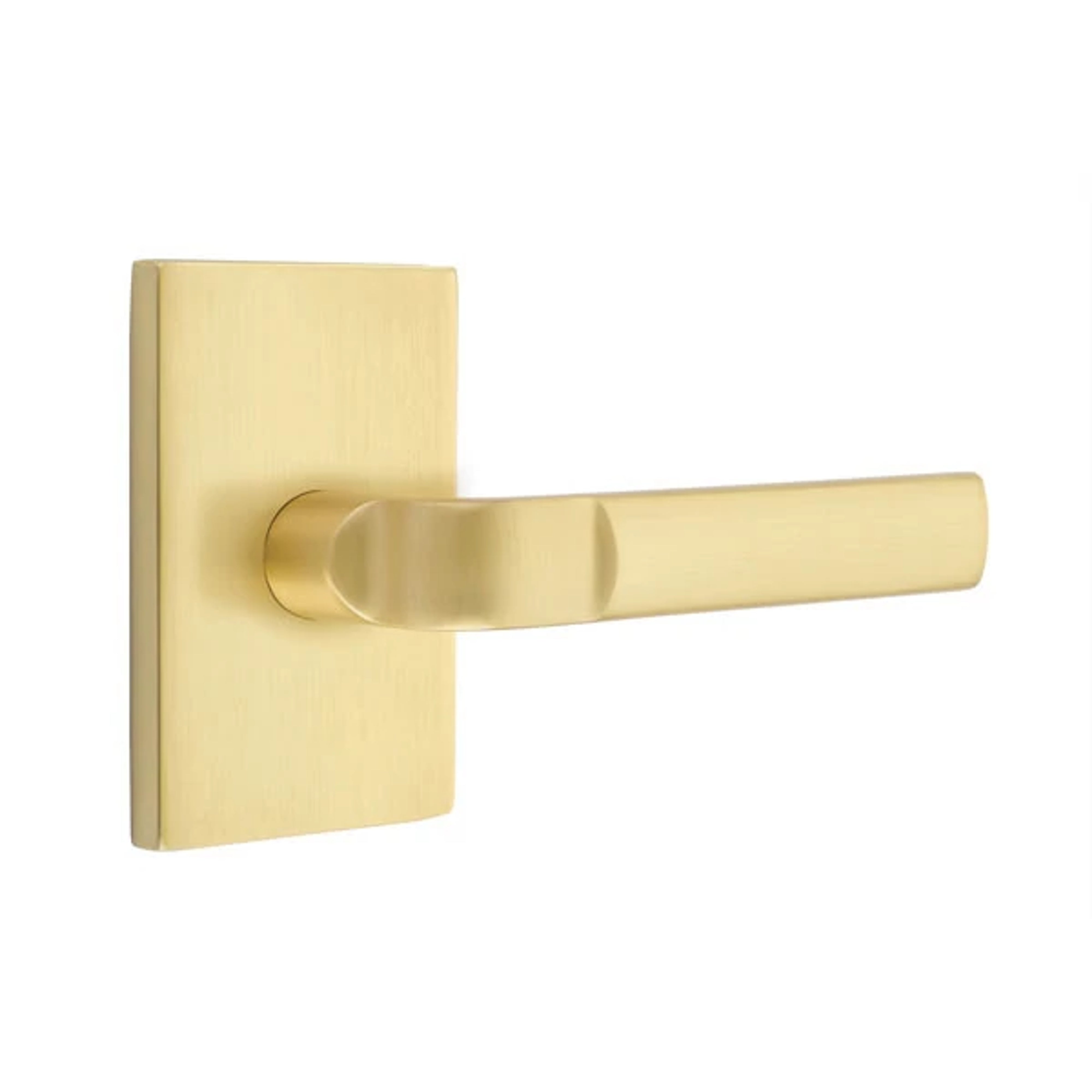 Emtek Concealed Fastener Aston Lever Set with Modern Rectangular Rosette