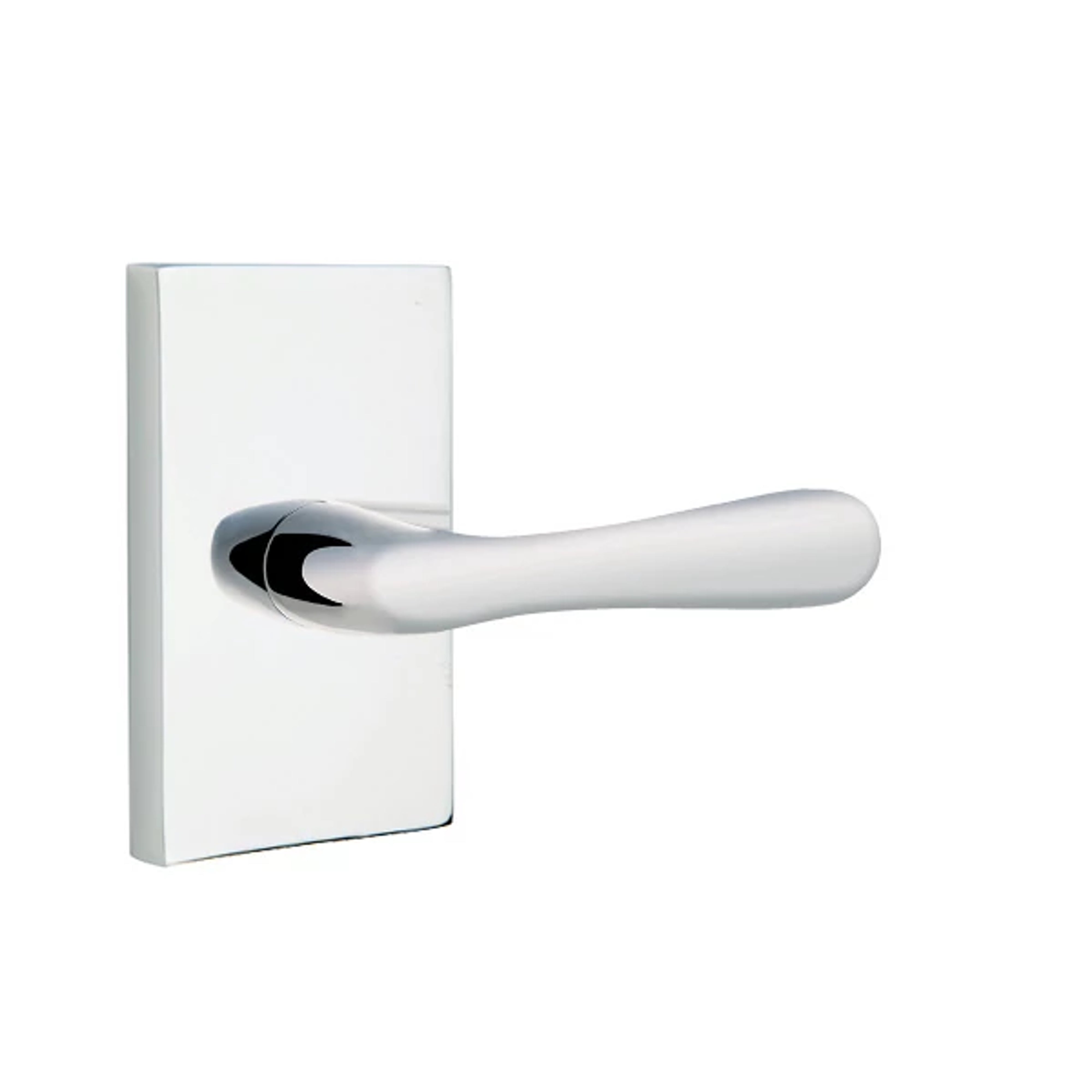 Emtek Concealed Fastener Basel Lever Set with Modern Rectangular Rosette