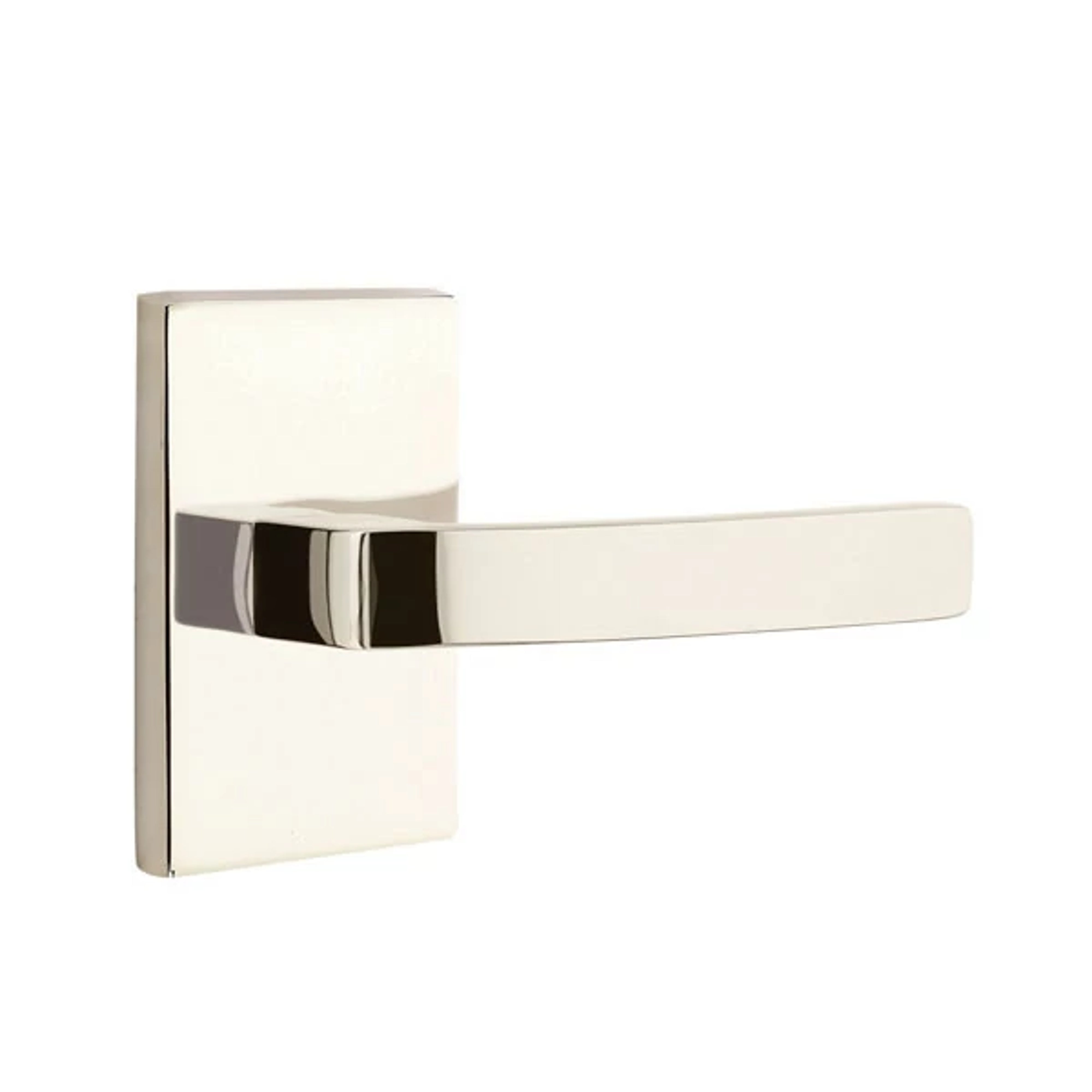 Emtek Concealed Fastener Breslin Lever Set with Modern Rectangular Rosette