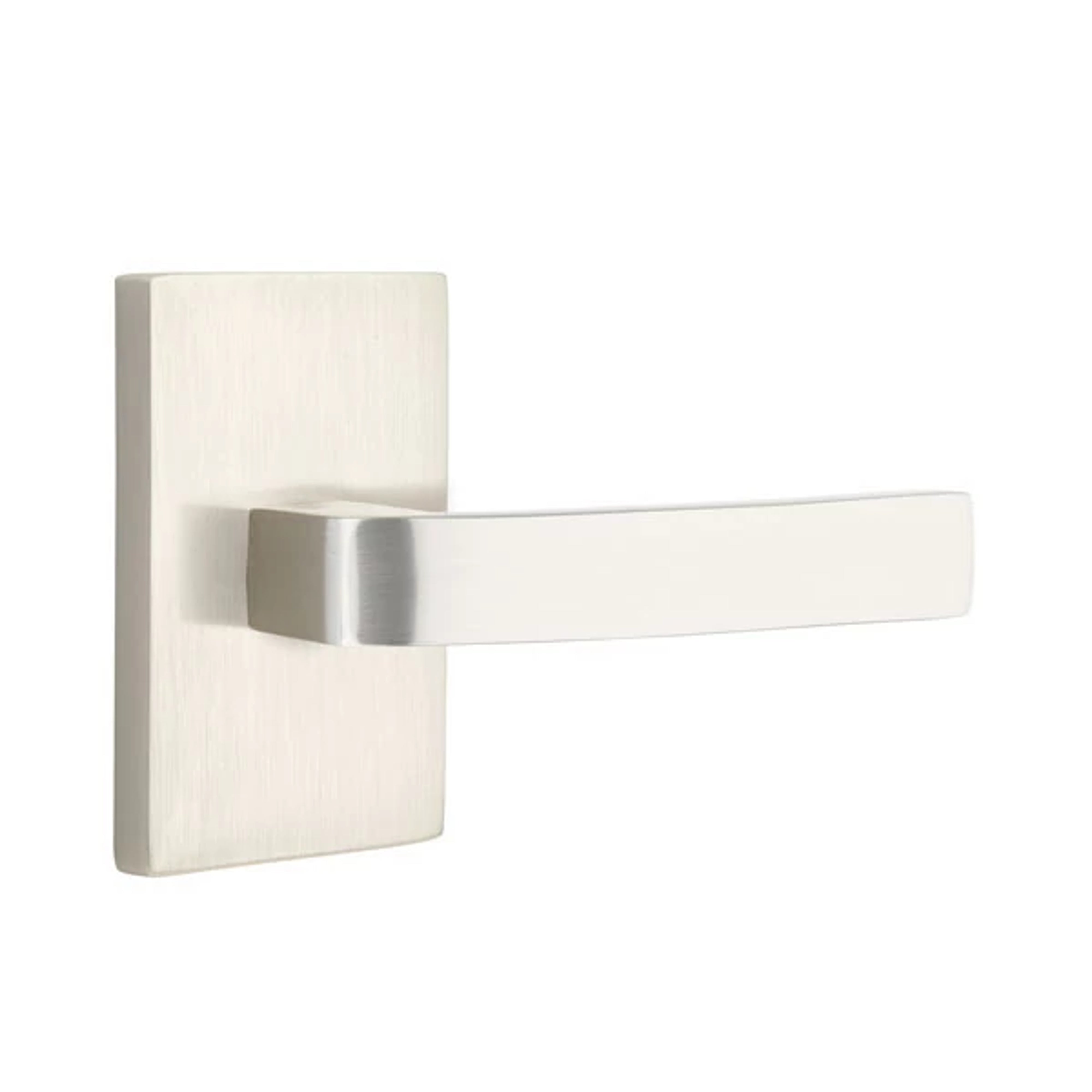 Emtek Concealed Fastener Breslin Lever Set with Modern Rectangular Rosette