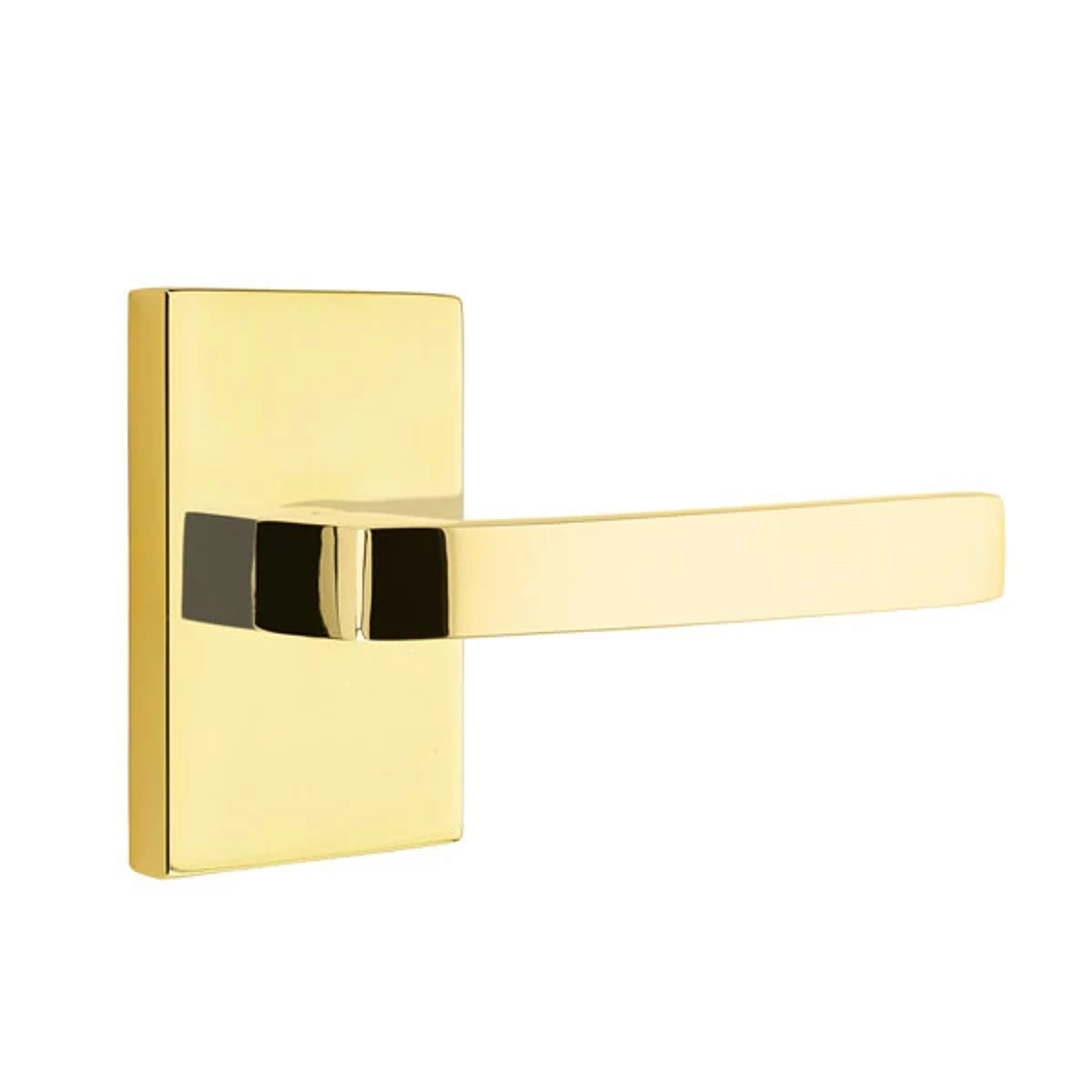 Emtek Breslin Lever Set with Modern Rectangular Rosette