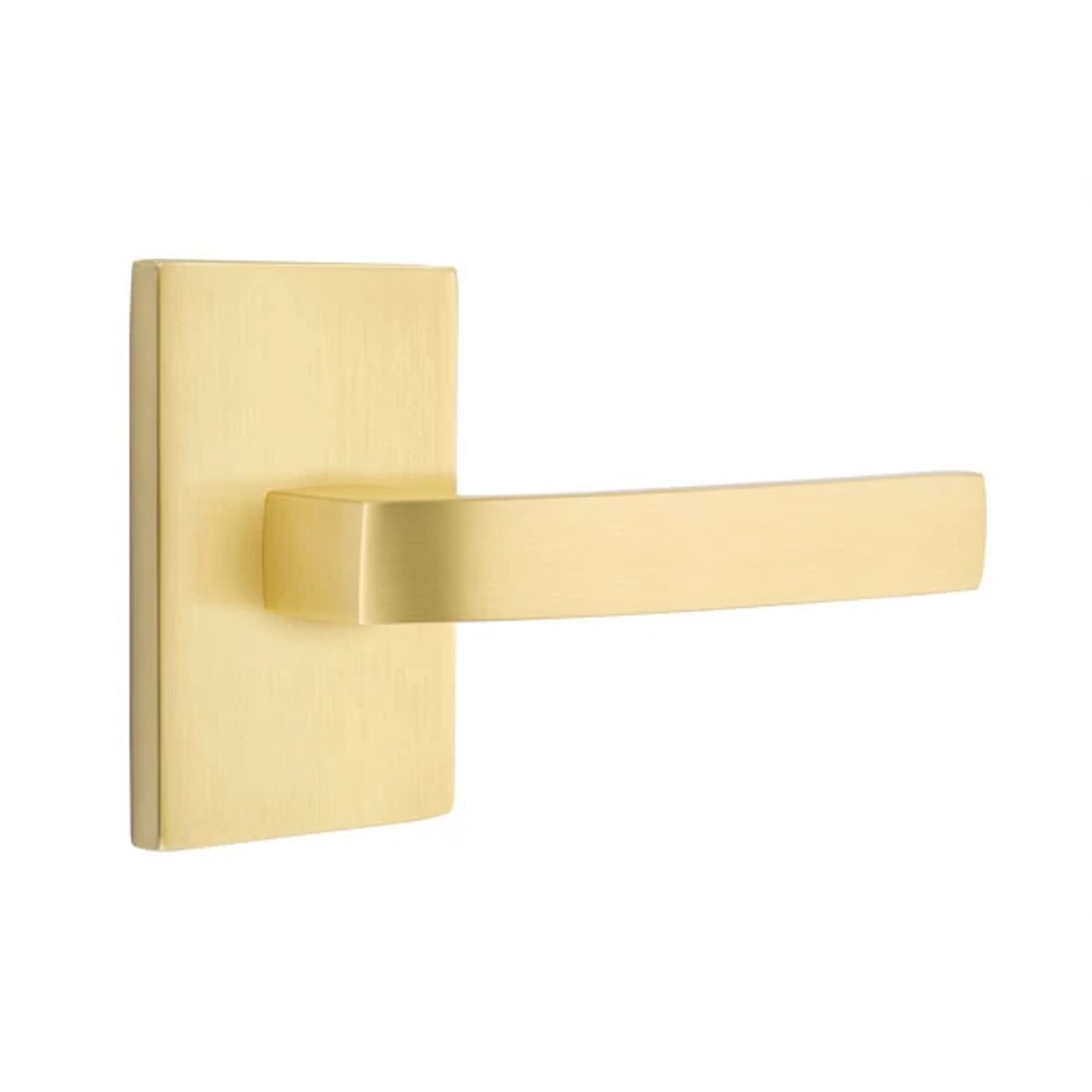 Emtek Breslin Lever Set with Modern Rectangular Rosette