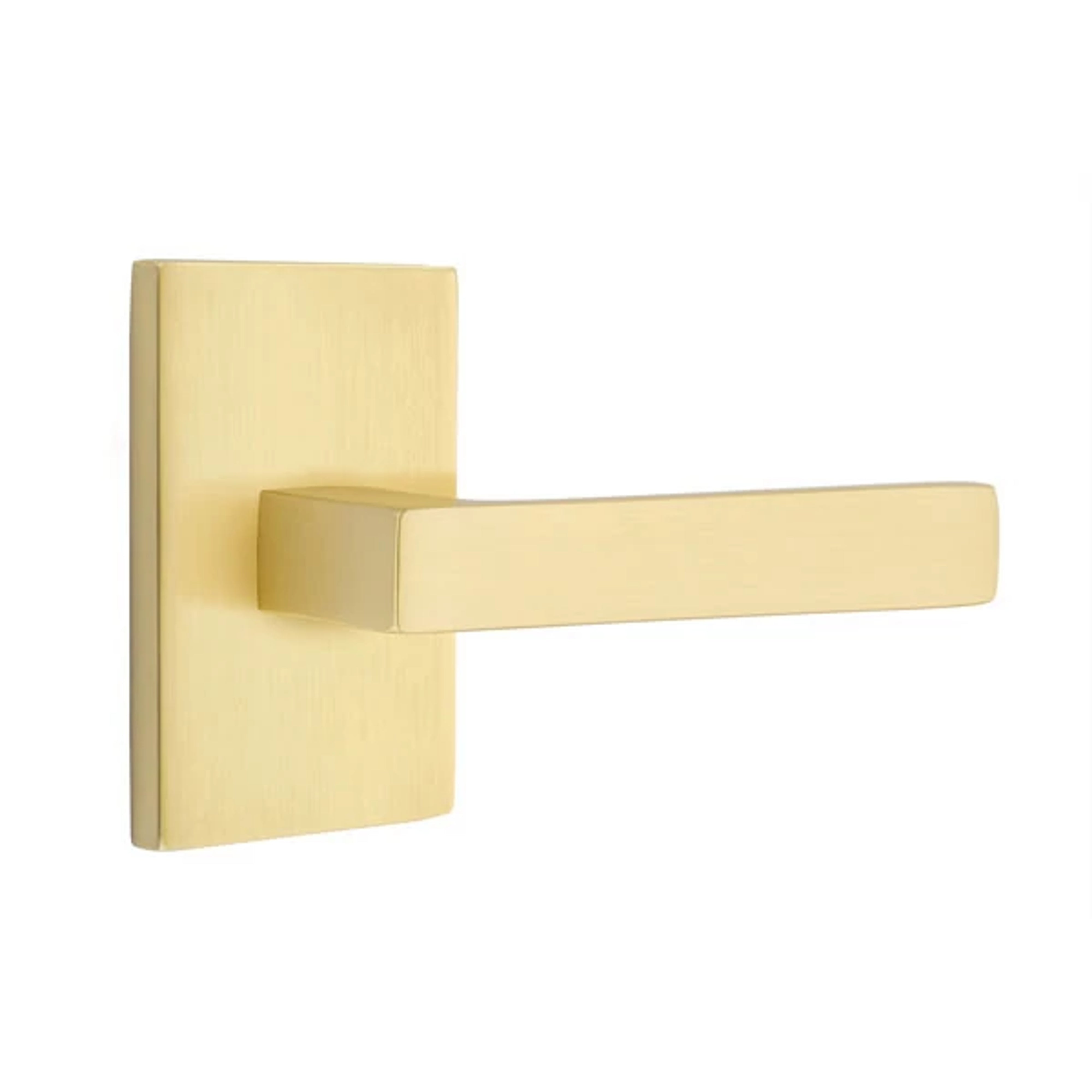 Emtek Dumont Lever Set with Modern Rectangular Rosette