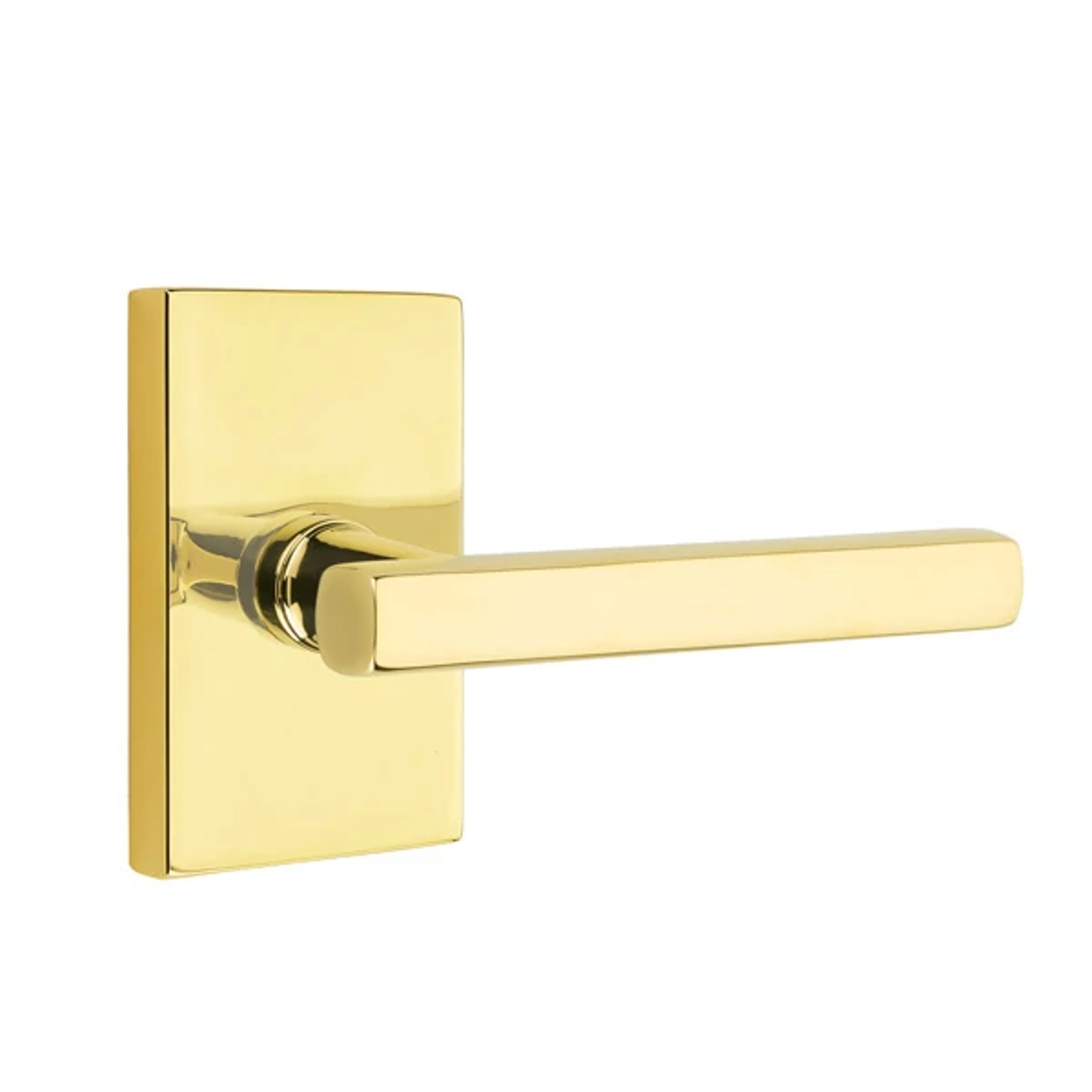 Emtek Freestone Lever Set with Modern Rectangular Rosette