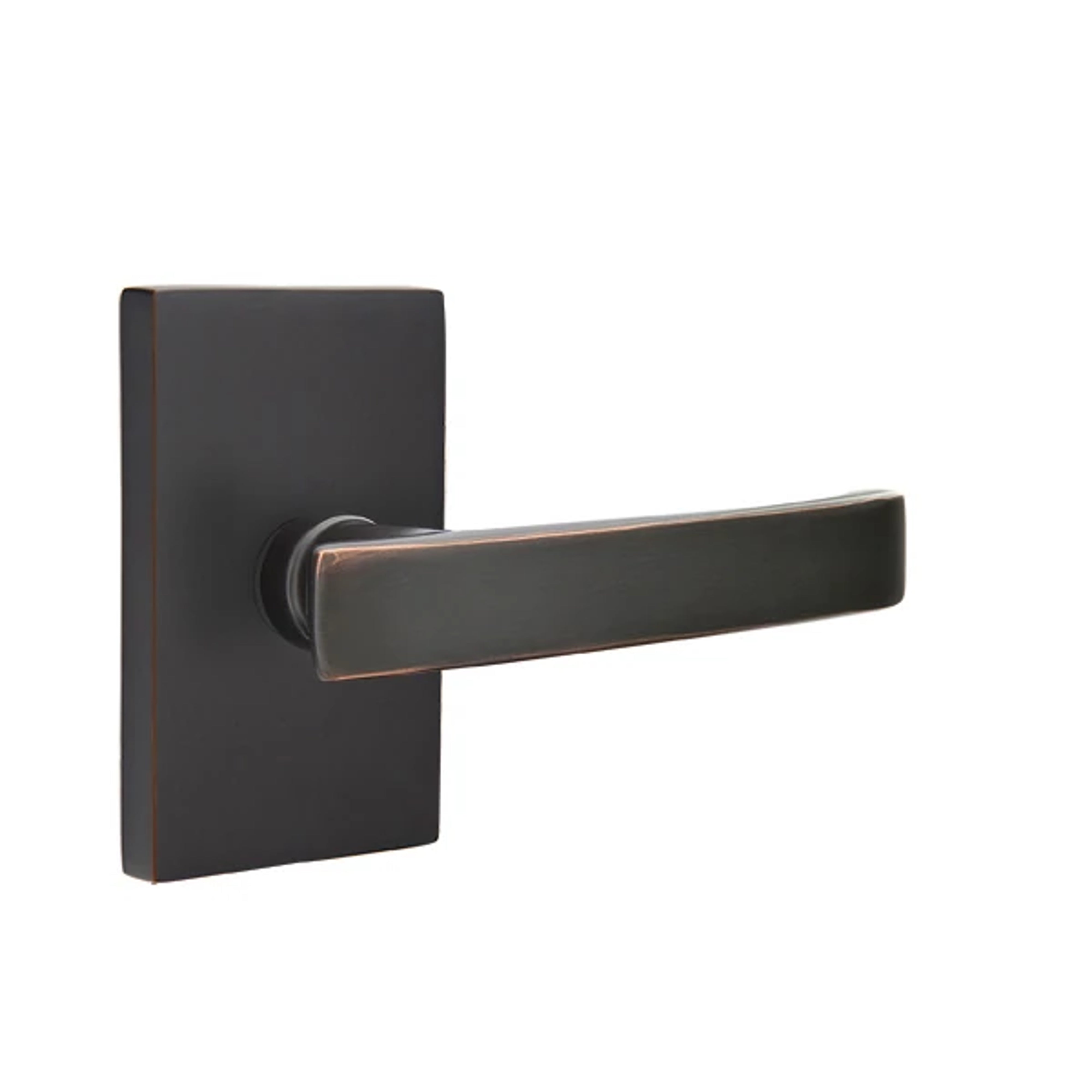 Emtek Concealed Fastener Geneva Lever Set with Modern Rectangular Rosette