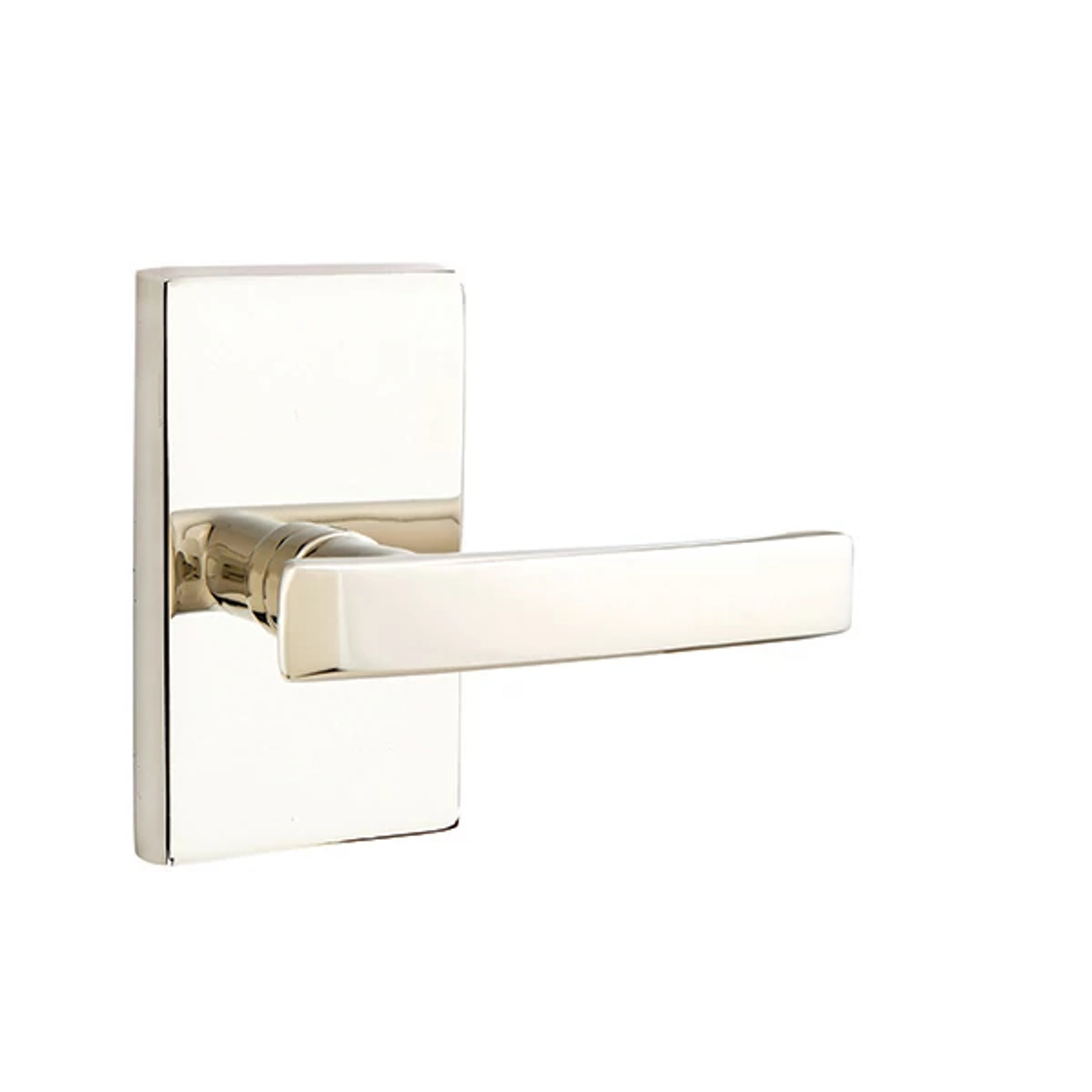 Emtek Geneva Lever Set with Modern Rectangular Rosette