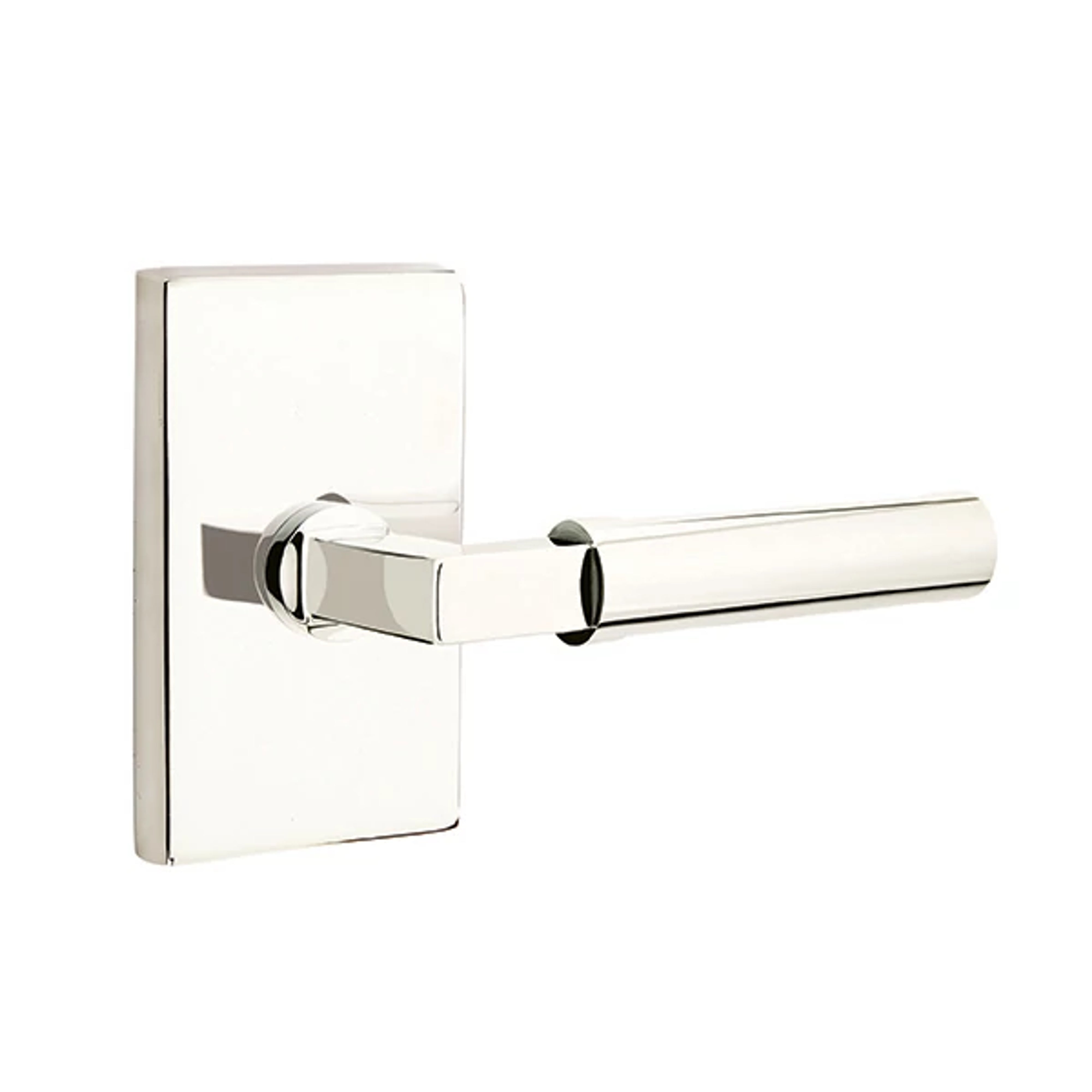 Emtek Concealed Fastener Hercules Lever Set with Modern Rectangular Rosette