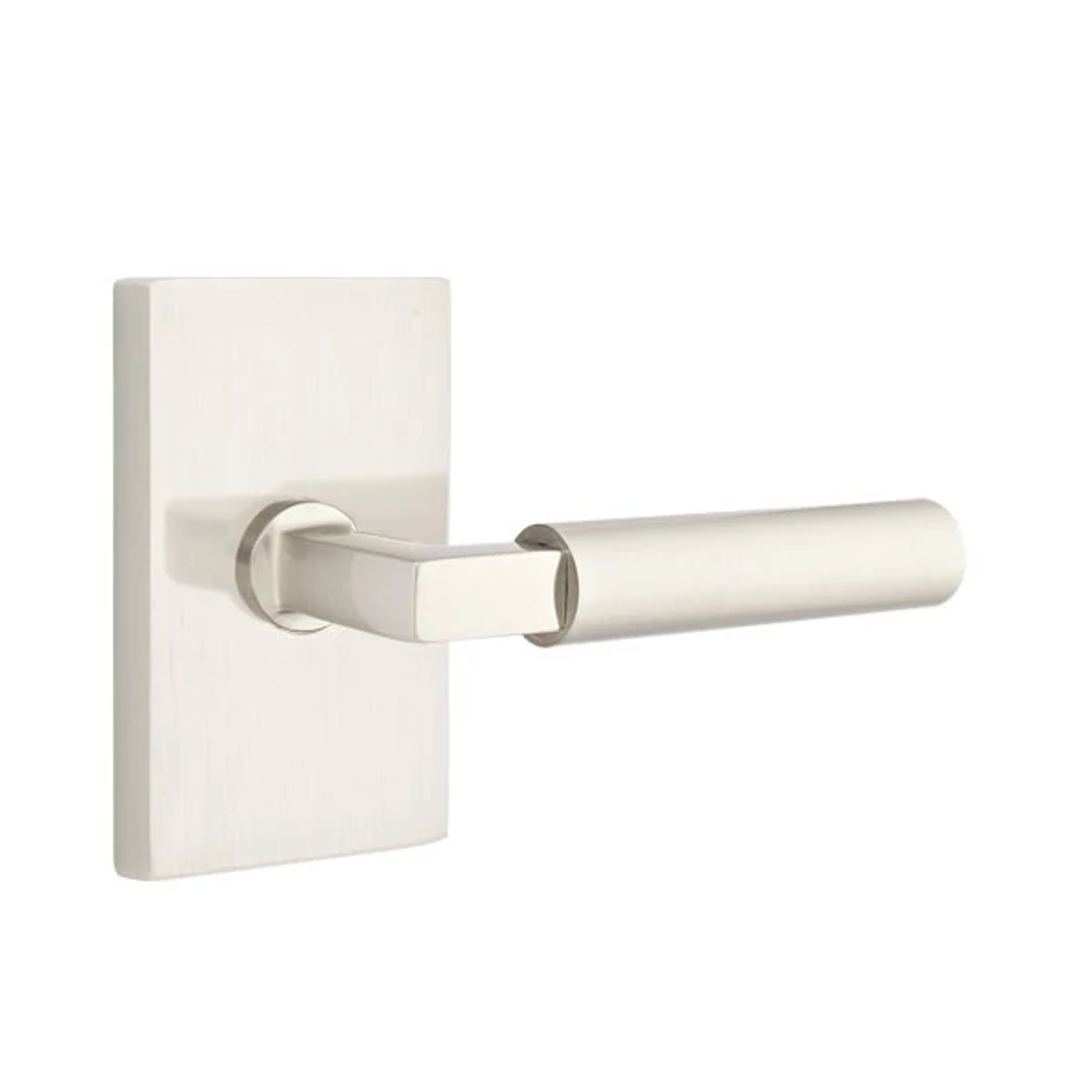 Emtek Concealed Fastener Hercules Lever Set with Modern Rectangular Rosette
