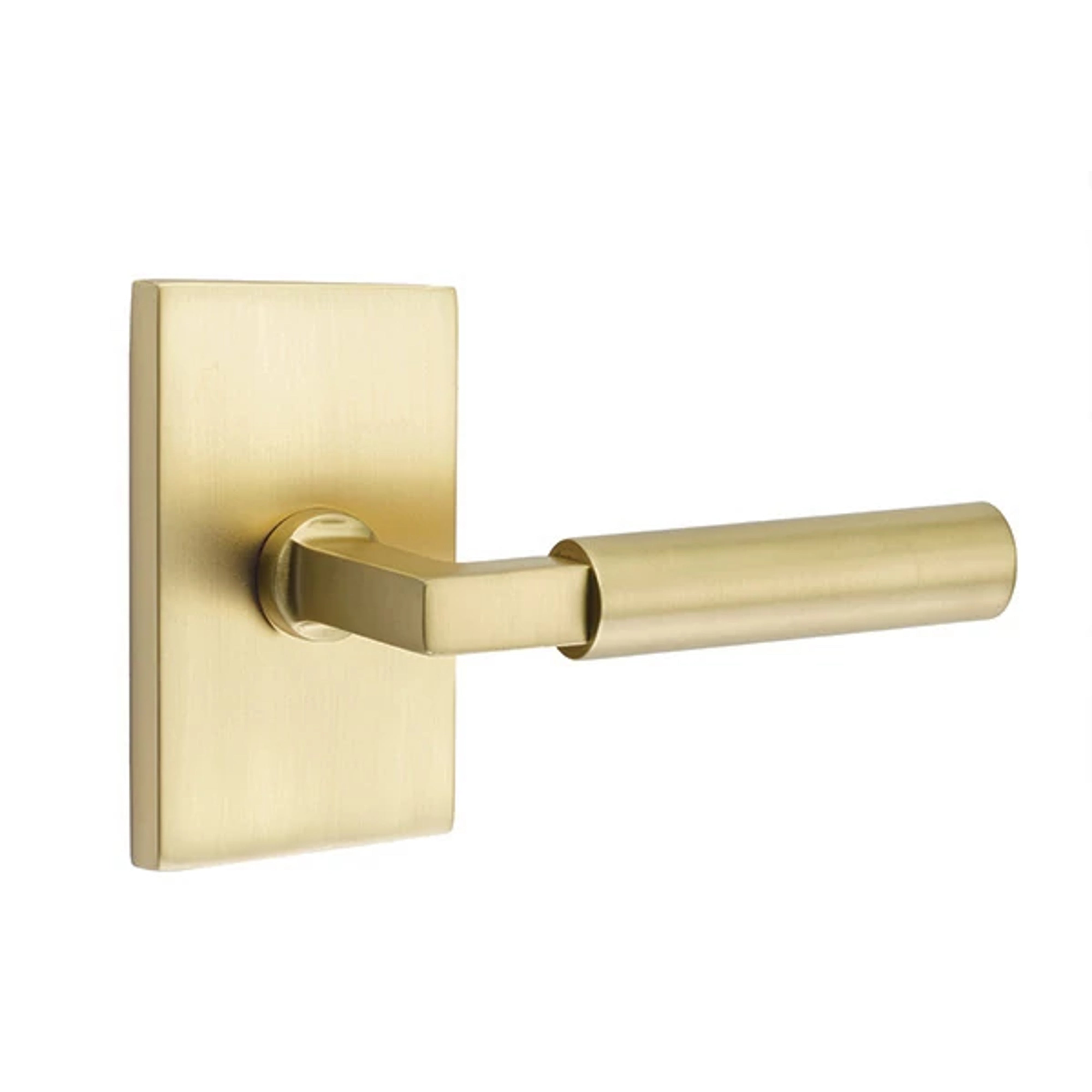 Emtek Hercules Lever Set with Modern Rectangular Rosette