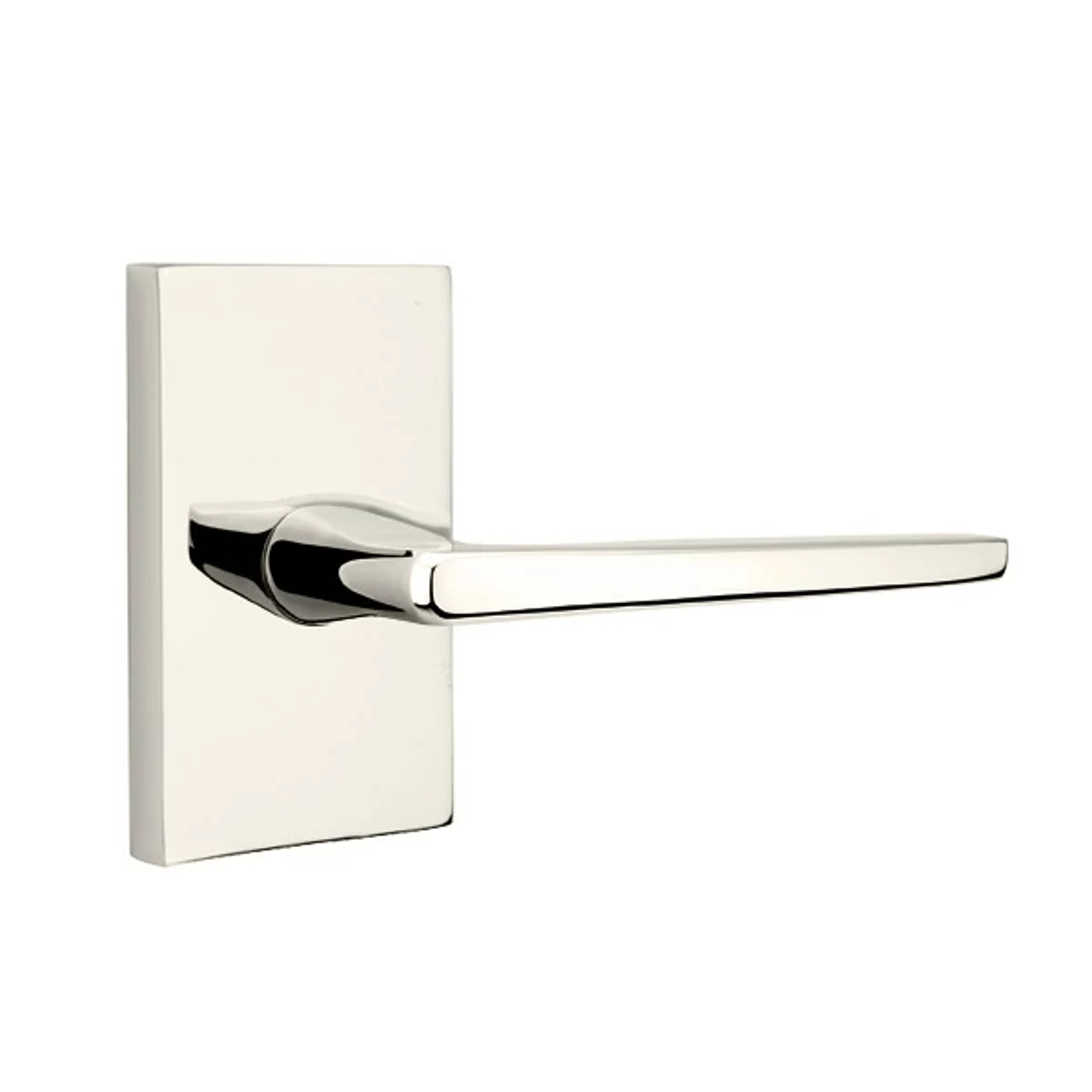 Emtek Hermes Lever Set with Modern Rectangular Rosette