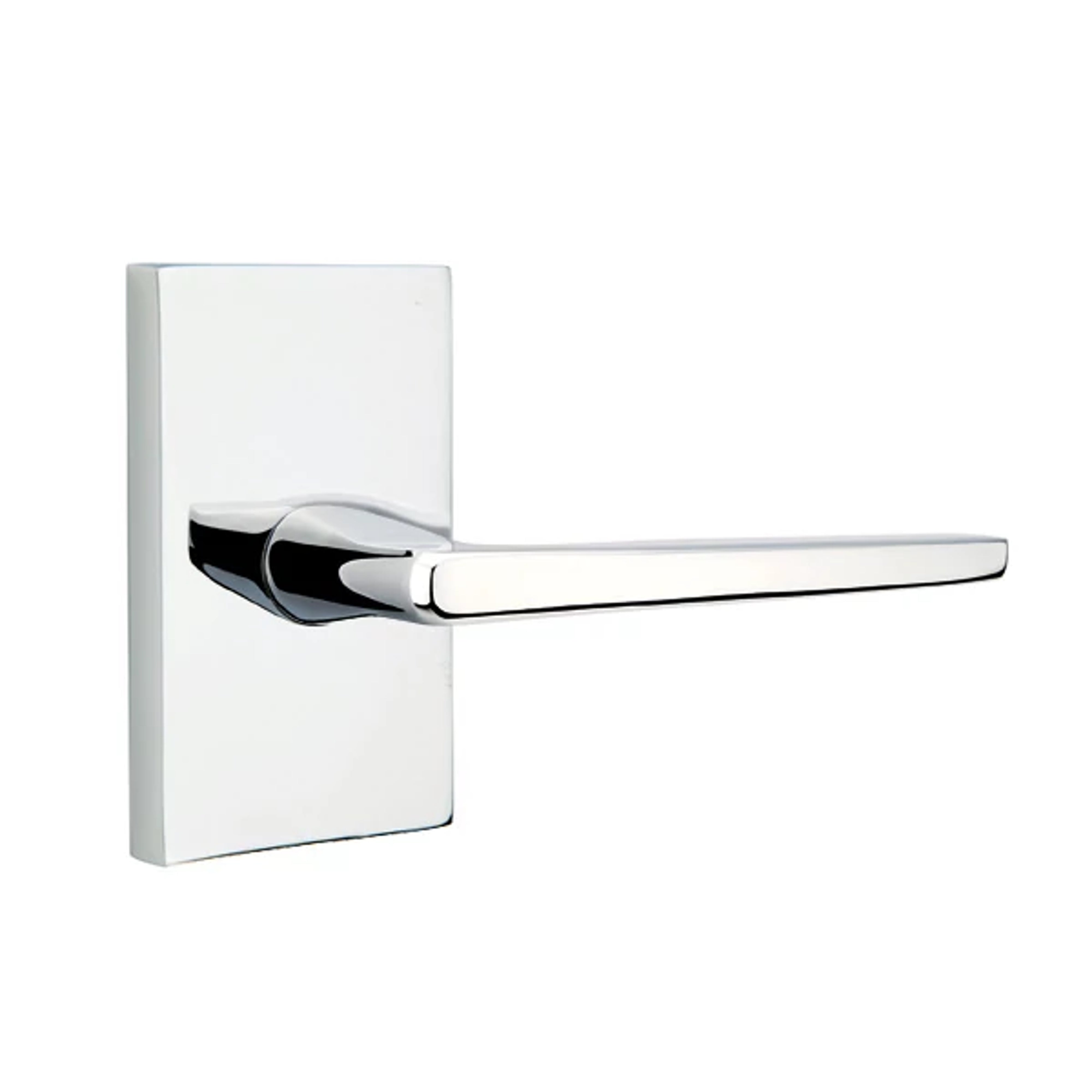 Emtek Concealed Fastener Hermes Lever Set with Modern Rectangular Rosette