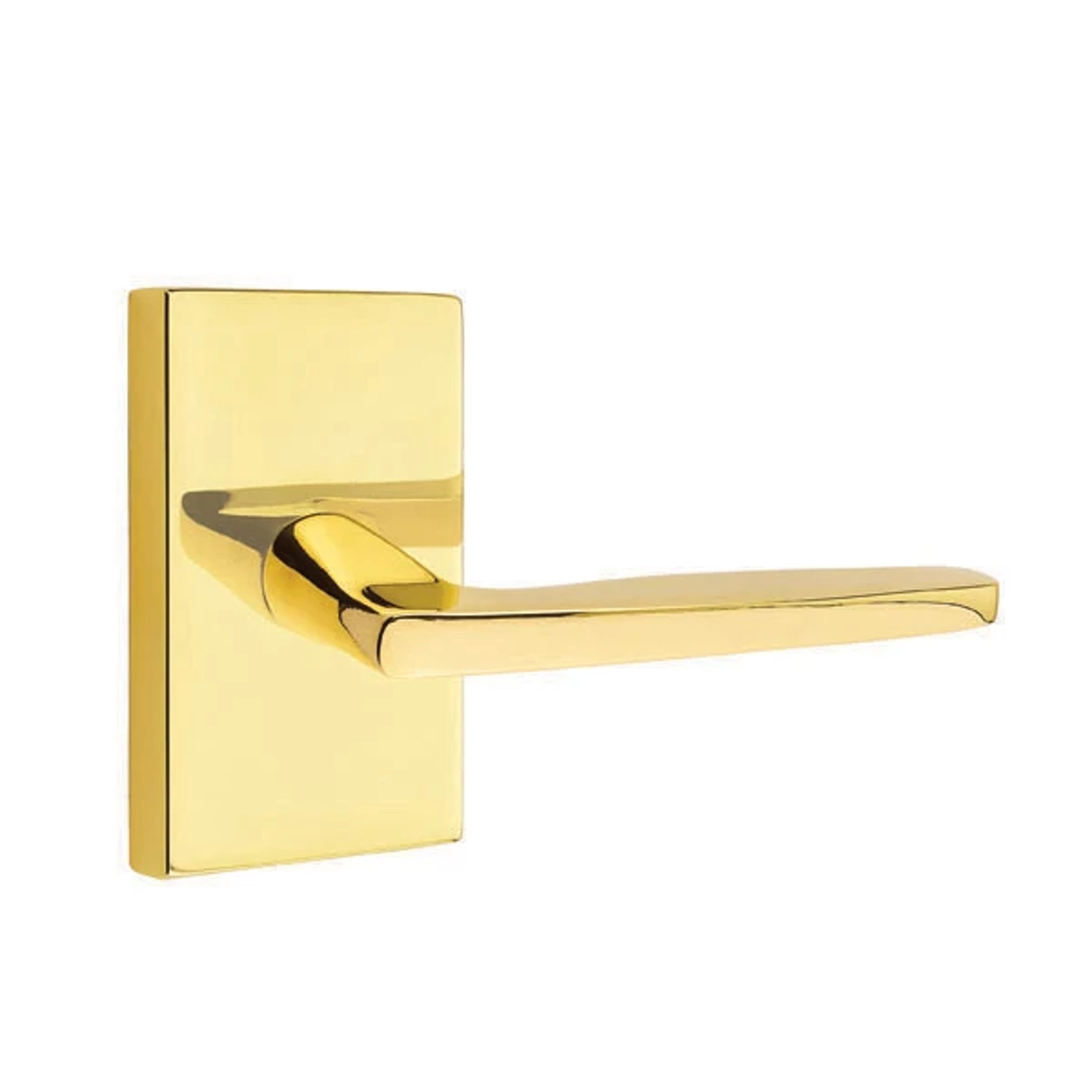 Emtek Hermes Lever Set with Modern Rectangular Rosette