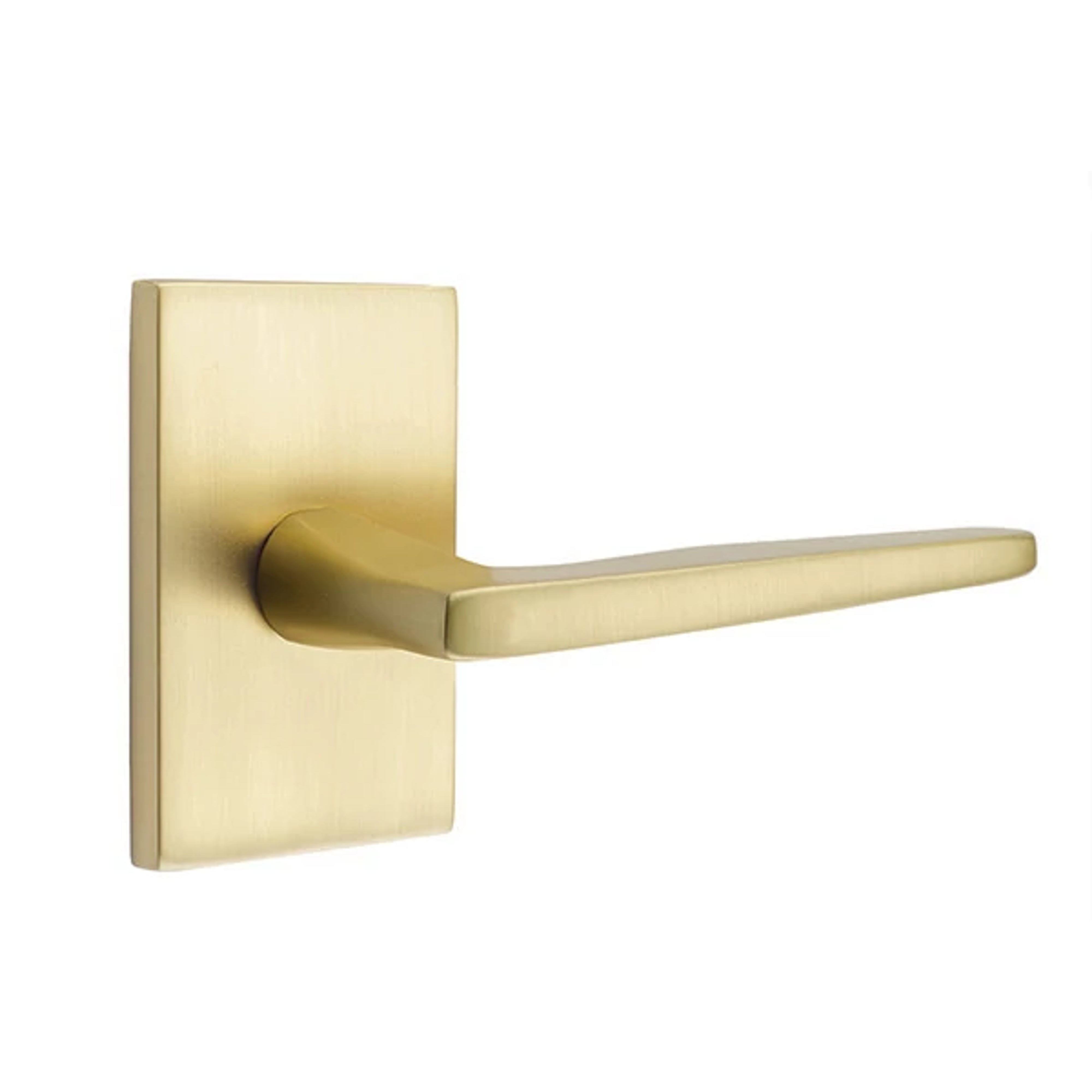 Emtek Hermes Lever Set with Modern Rectangular Rosette