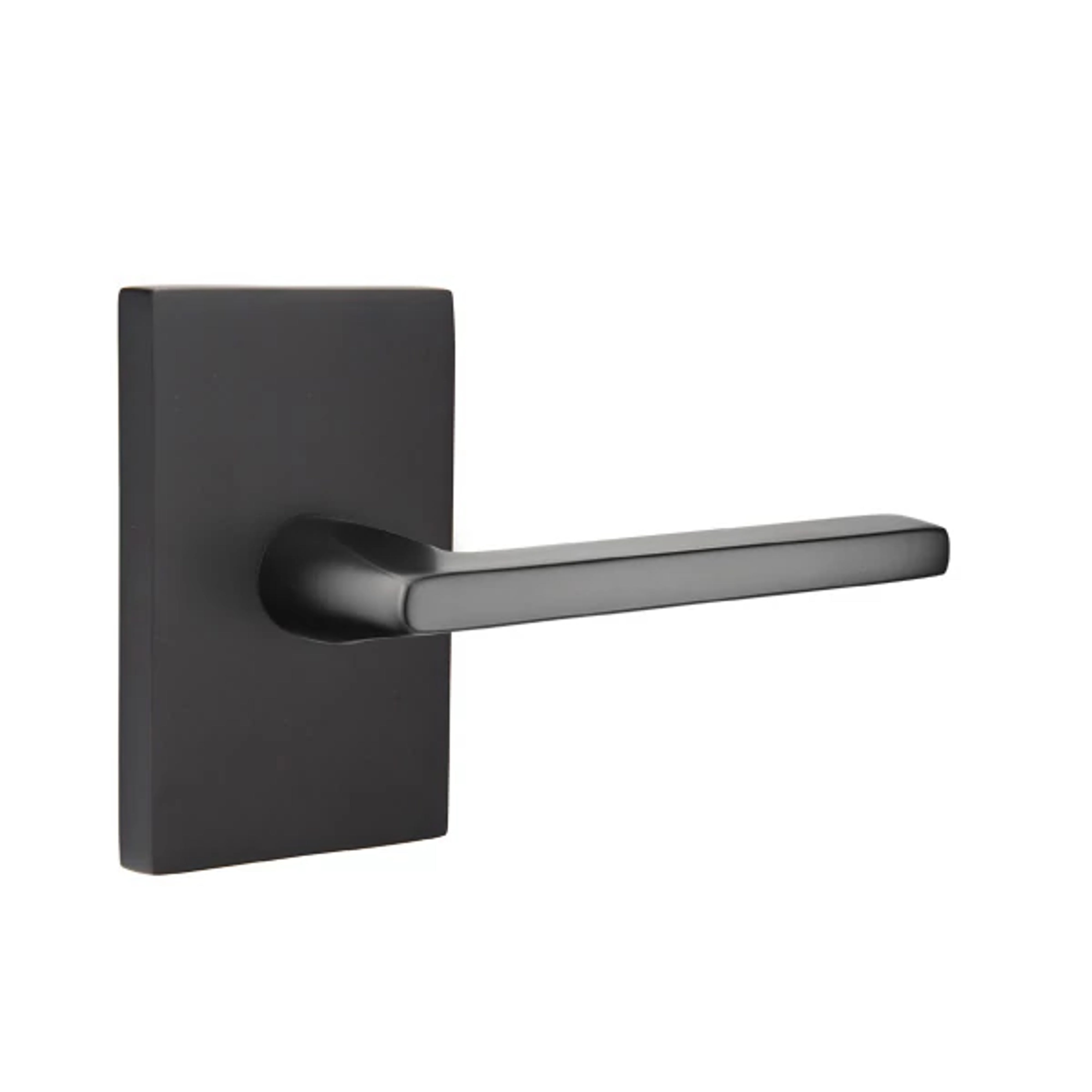 Emtek Concealed Fastener Helios Lever Set with Modern Rectangular Rosette