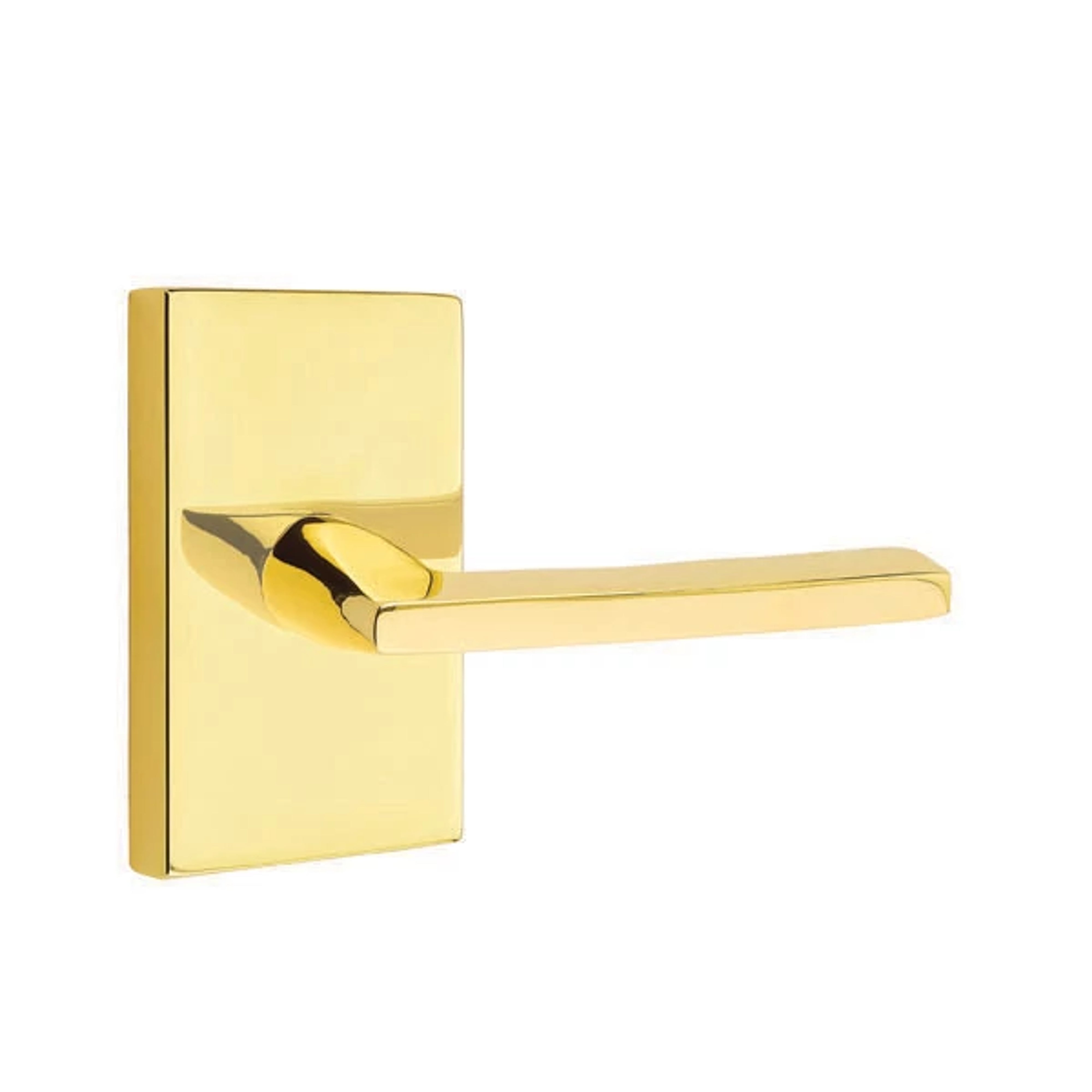 Emtek Helios Lever Set with Modern Rectangular Rosette