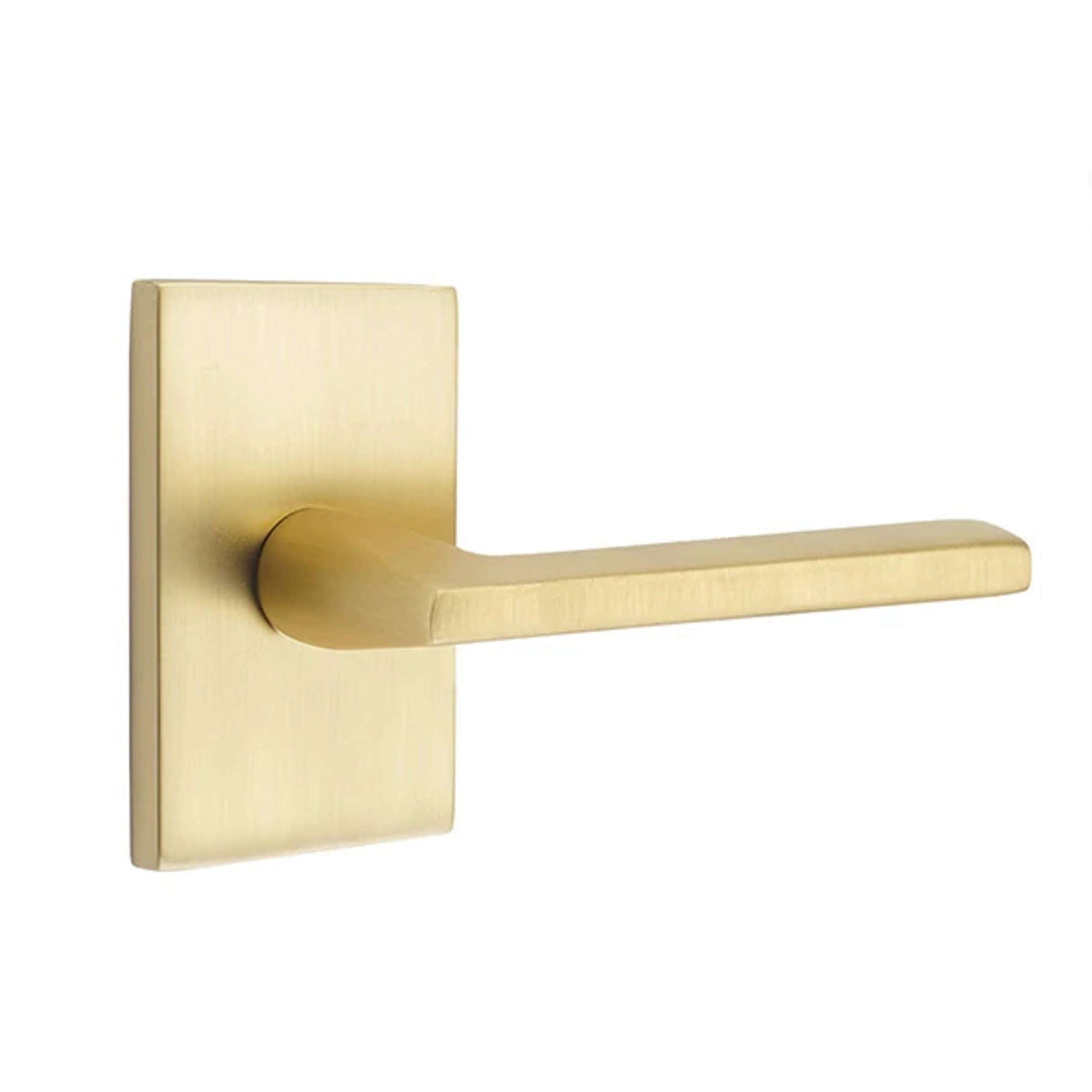 Emtek Concealed Fastener Helios Lever Set with Modern Rectangular Rosette