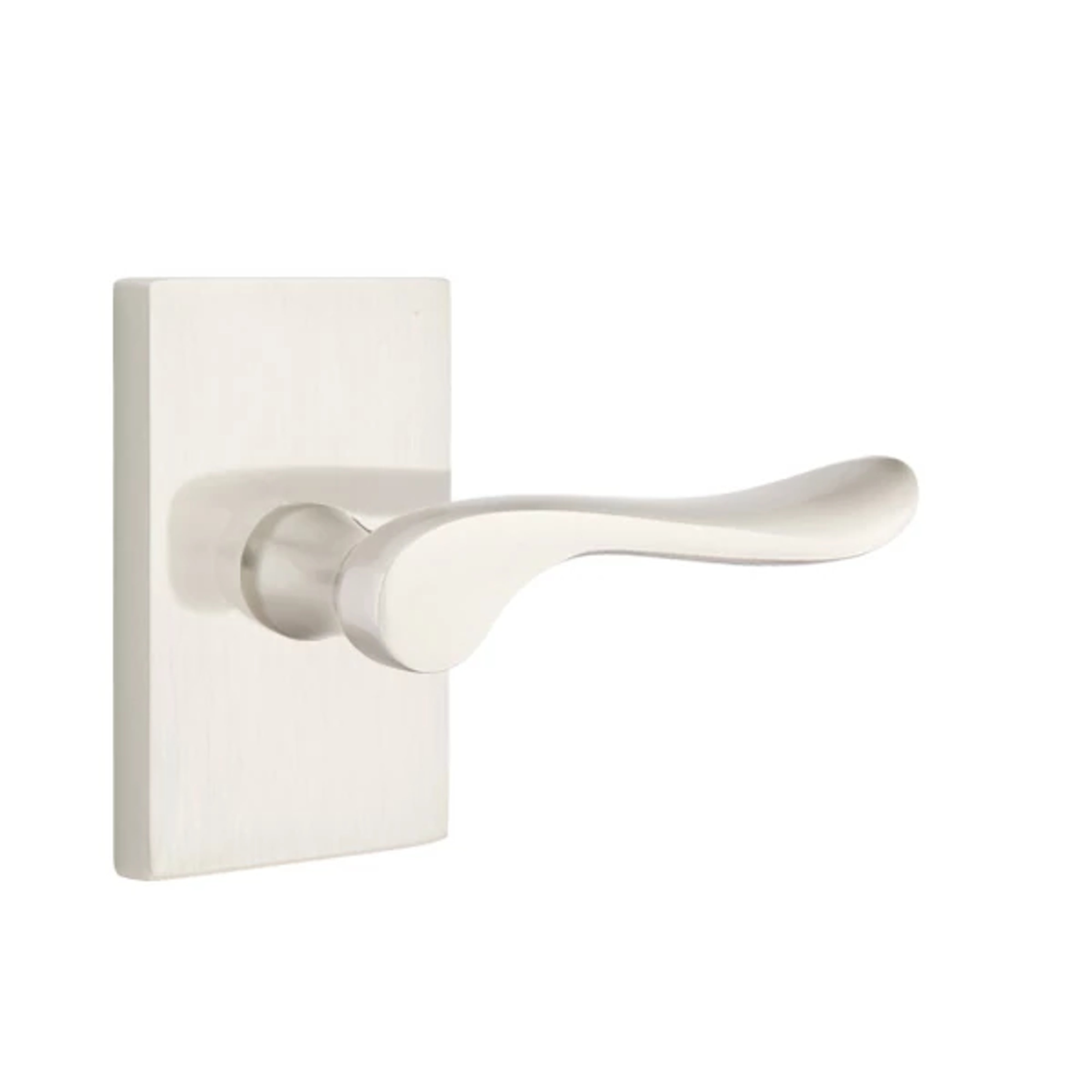 Emtek Concealed Fastener Luzern Lever Set with Modern Rectangular Rosette