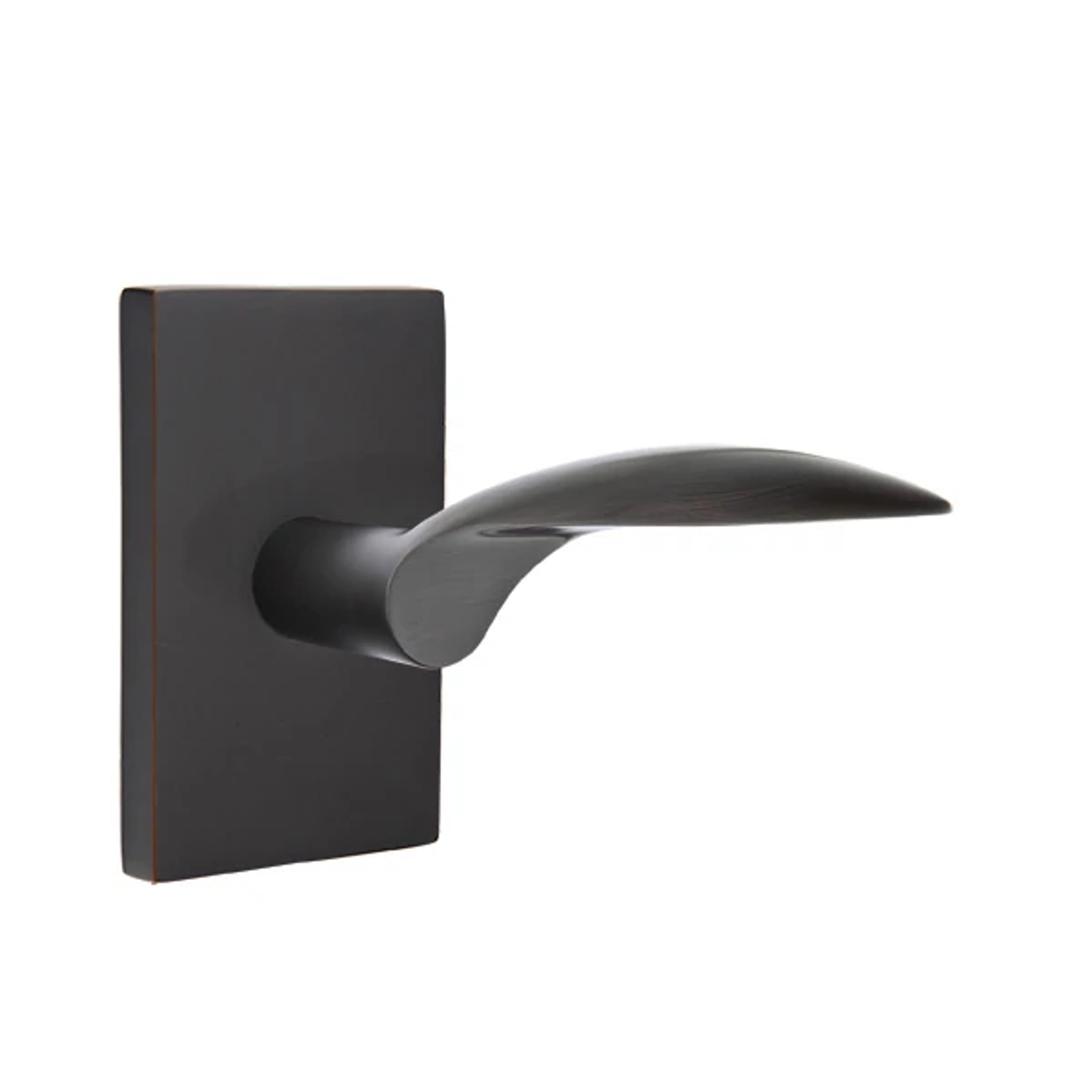 Emtek Concealed Fastener Mercury Lever Set with Modern Rectangular Rosette