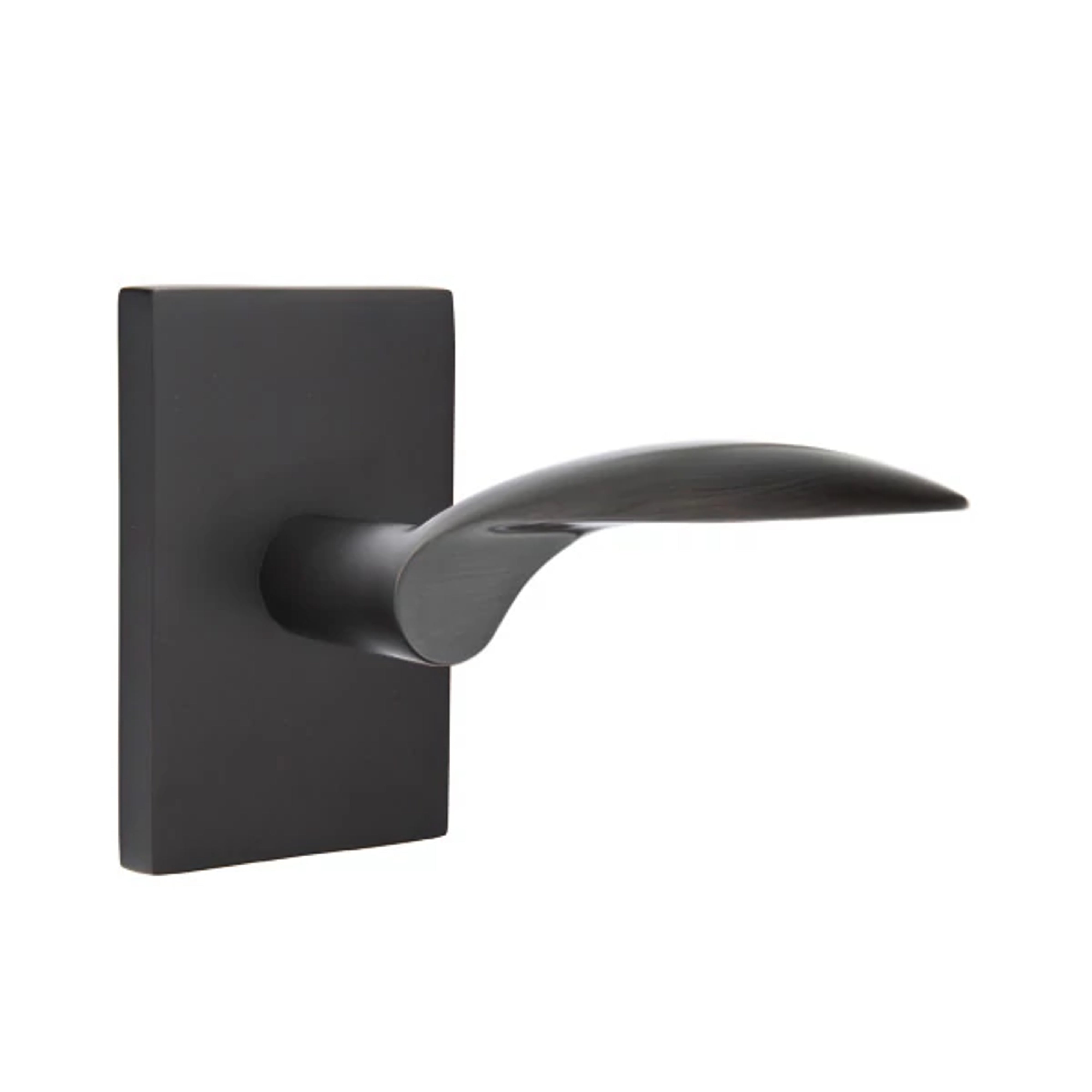 Emtek Concealed Fastener Mercury Lever Set with Modern Rectangular Rosette