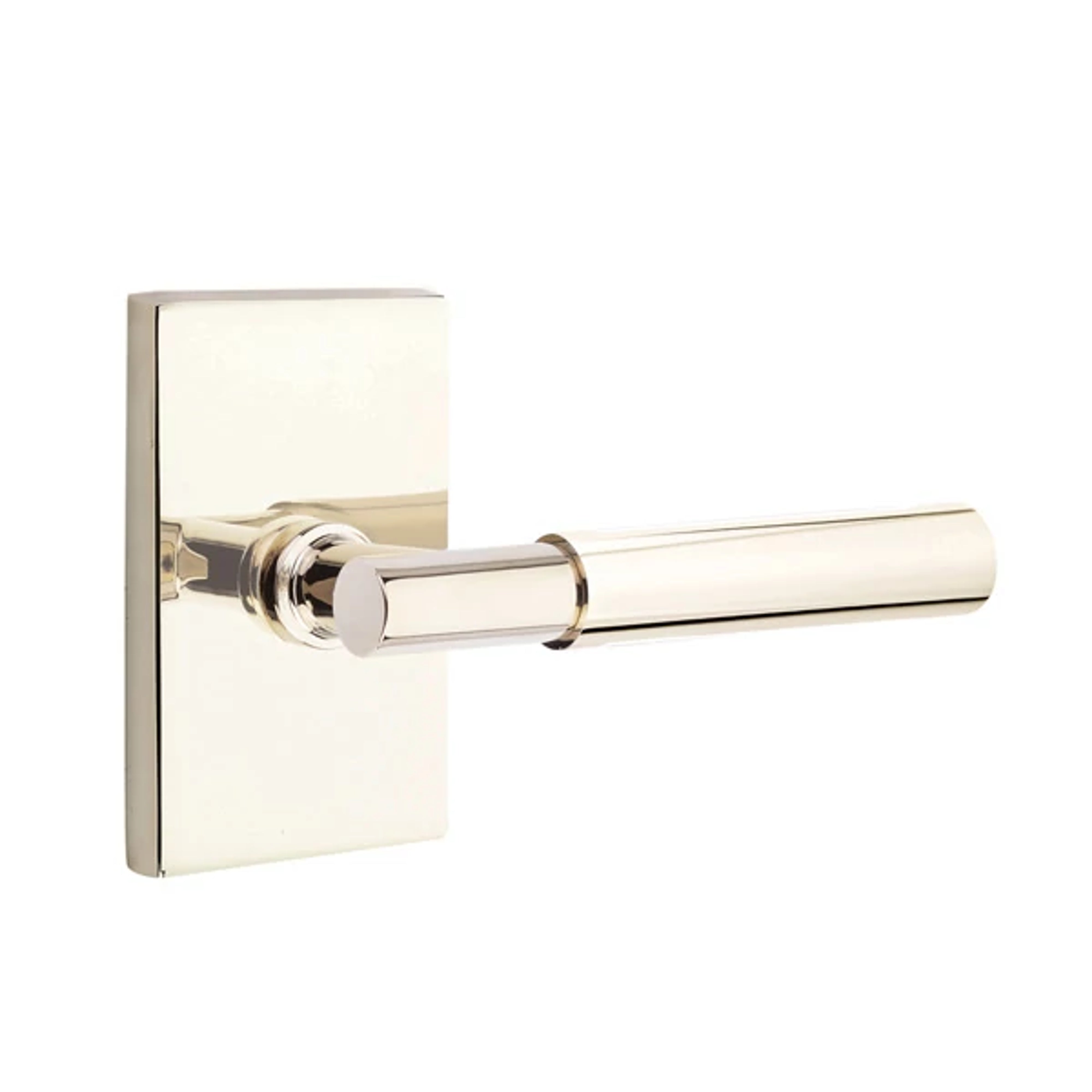 Emtek Concealed Fastener Myles Lever Set with Modern Rectangular Rosette