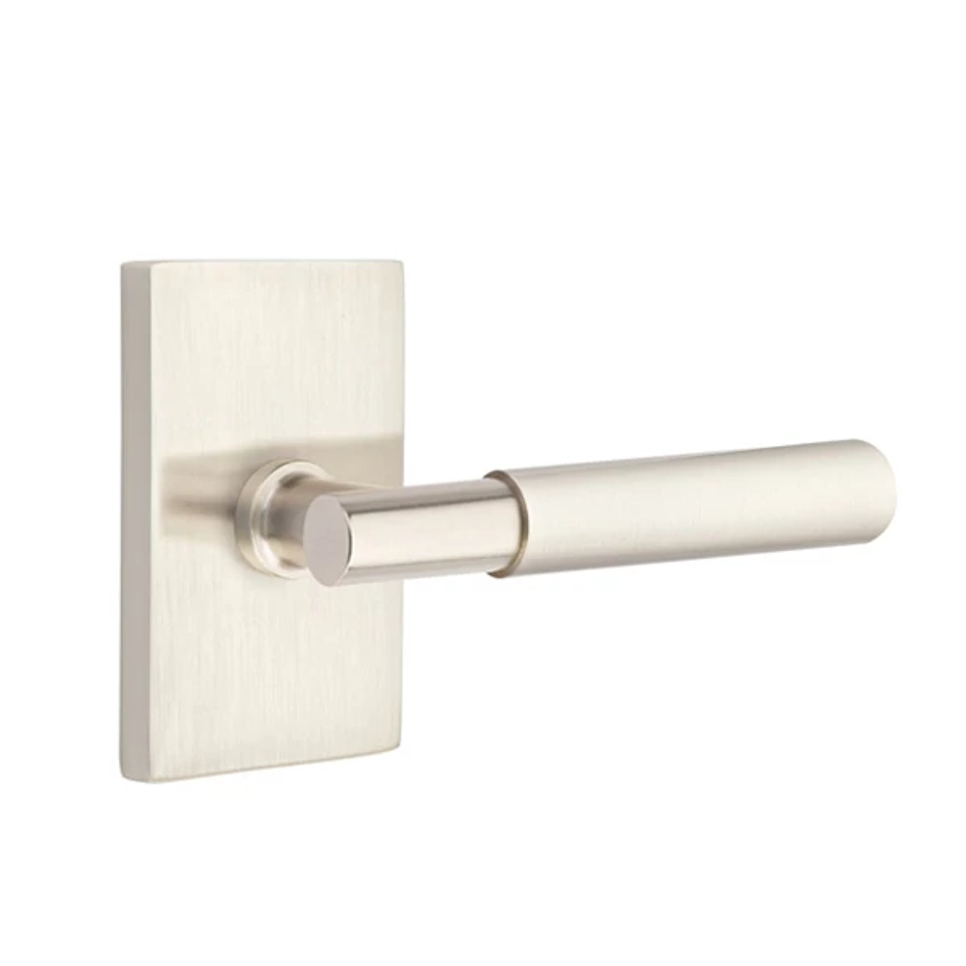 Emtek Myles Lever Set with Modern Rectangular Rosette