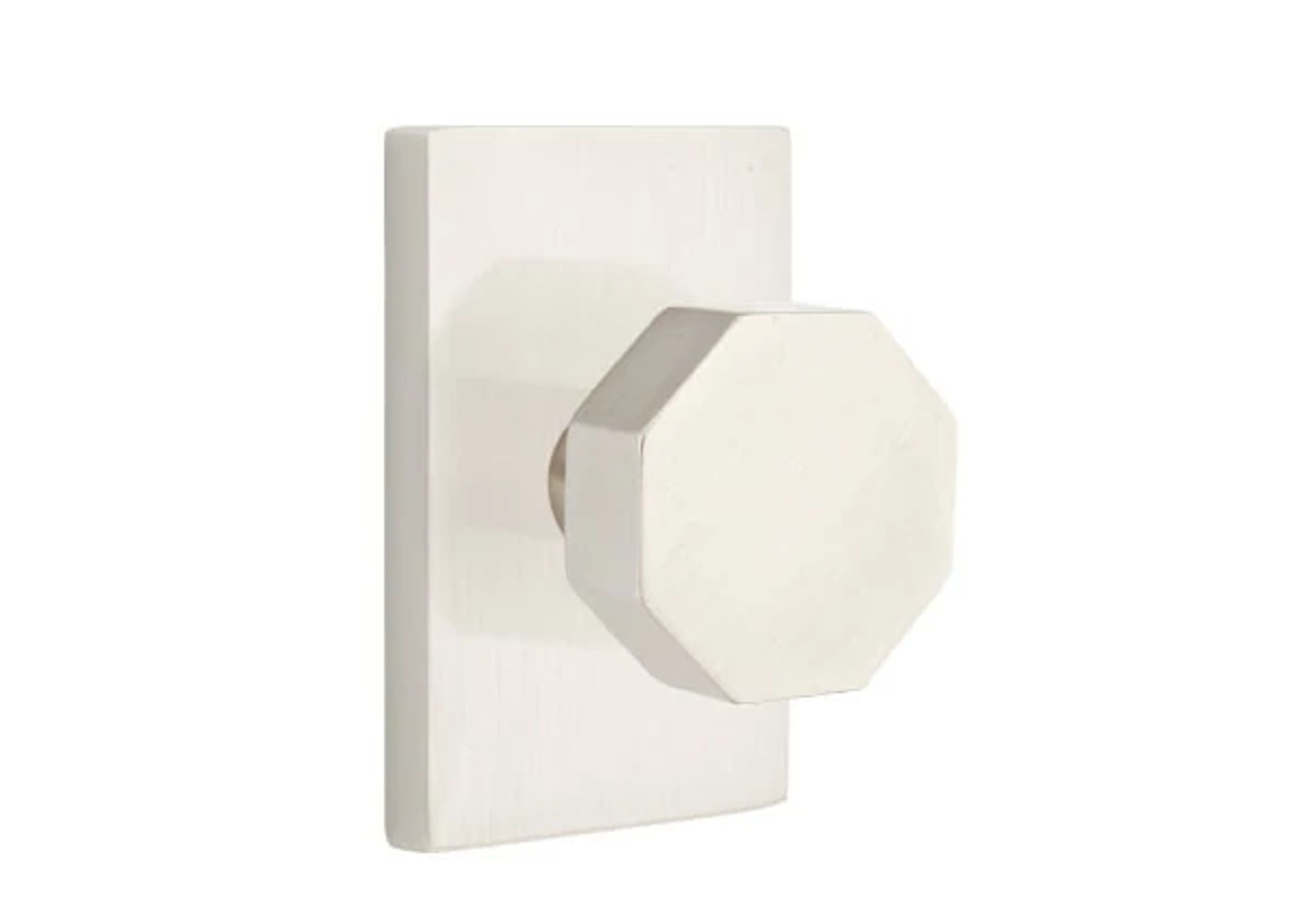 Emtek Concealed Fastener Octagon Knob Set with Modern Rectangular Rosette