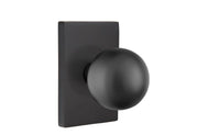 Emtek Orb Knob Set with Modern Rectangular Rosette