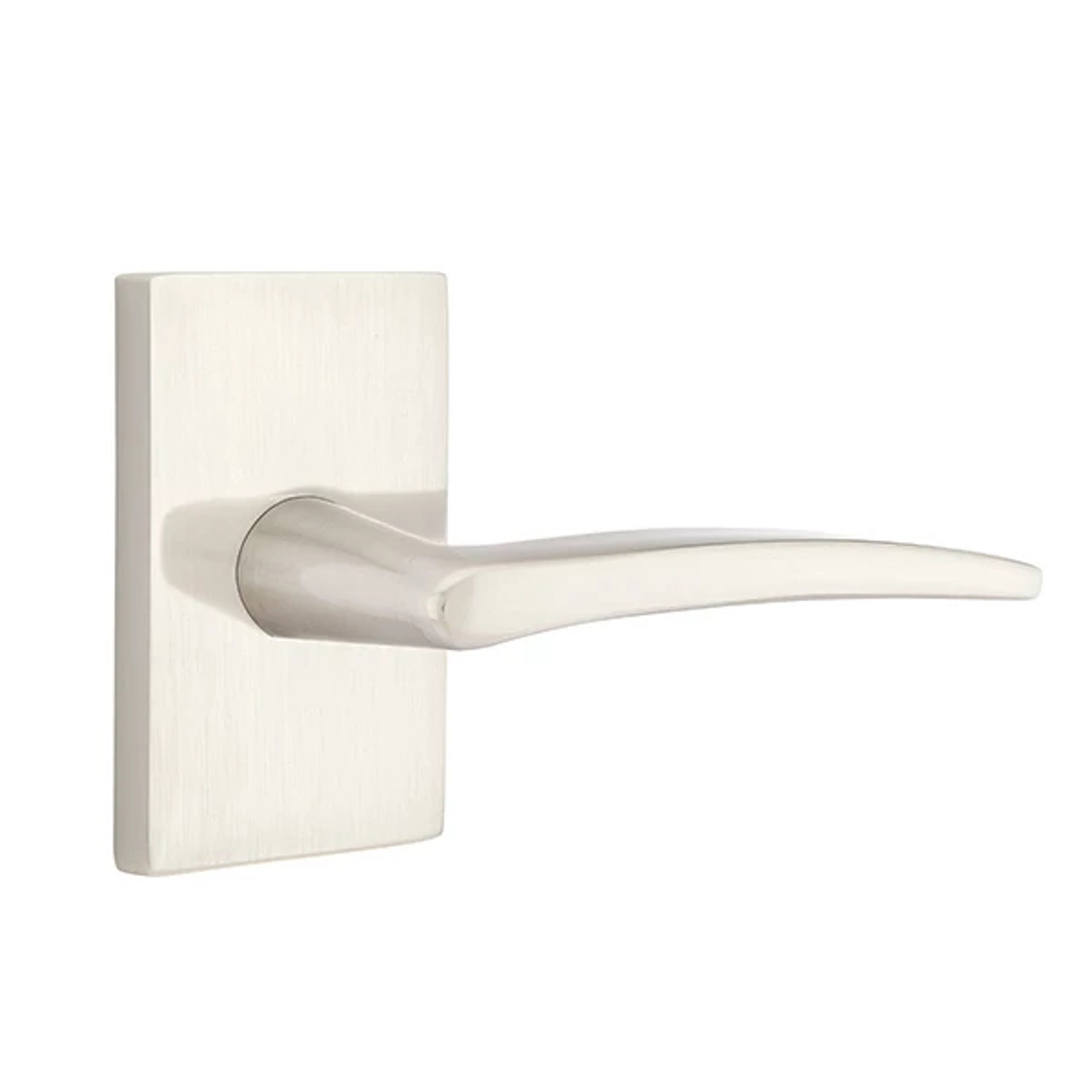 Emtek Concealed Fastener Poseeidon Lever Set with Modern Rectangular Rosette