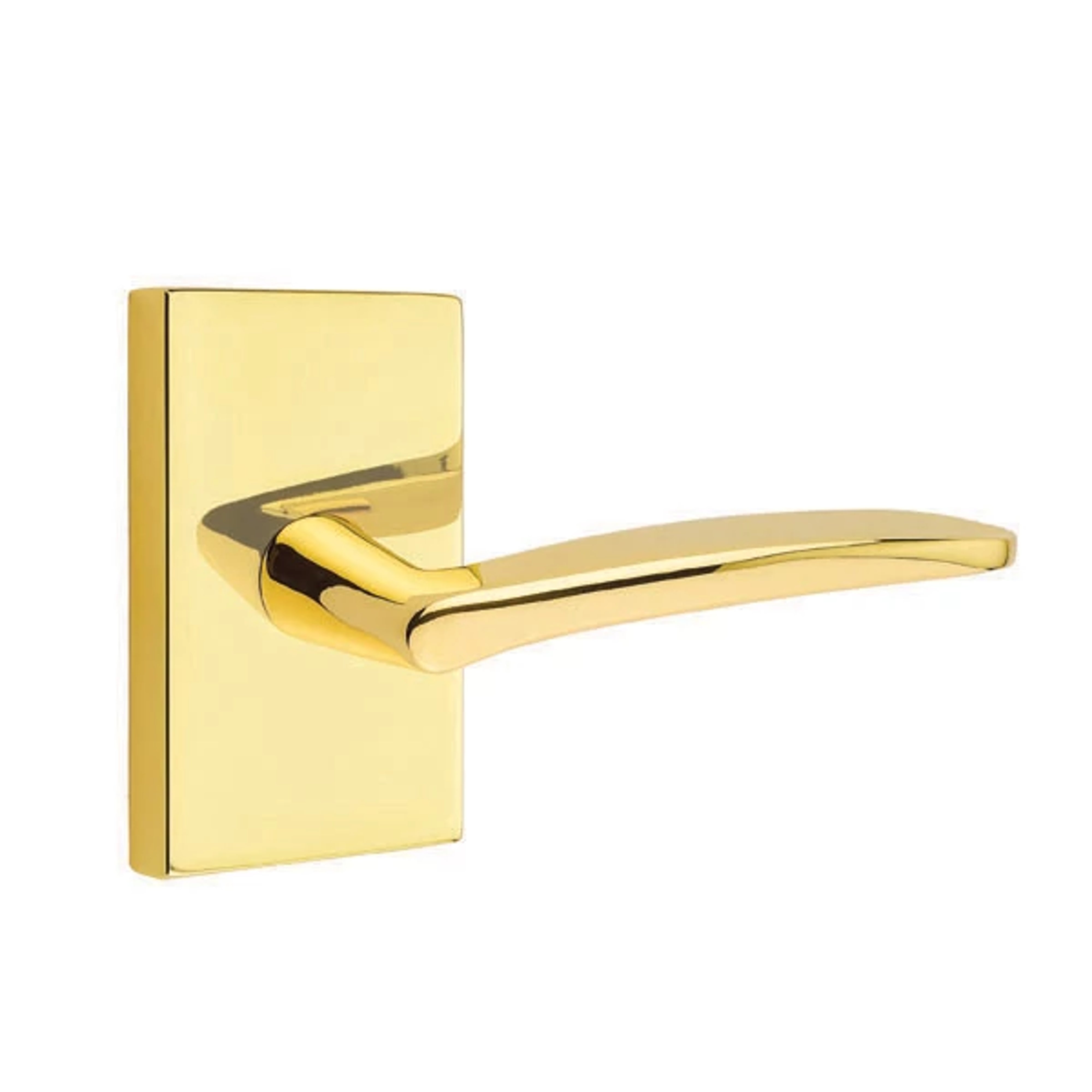 Emtek Poseeidon Lever Set with Modern Rectangular Rosette