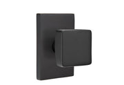Emtek Concealed Fastener Square Knob Set with Modern Rectangular Rosette