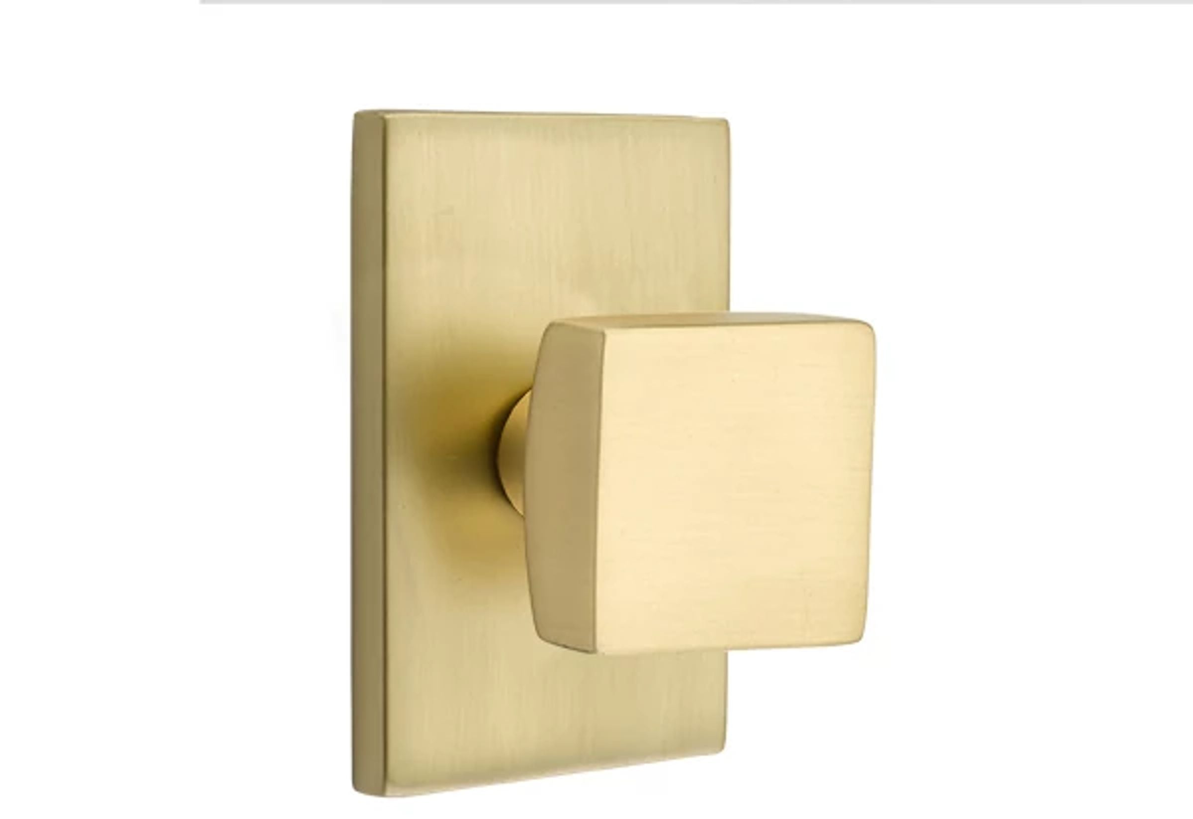 Emtek Concealed Fastener Square Knob Set with Modern Rectangular Rosette