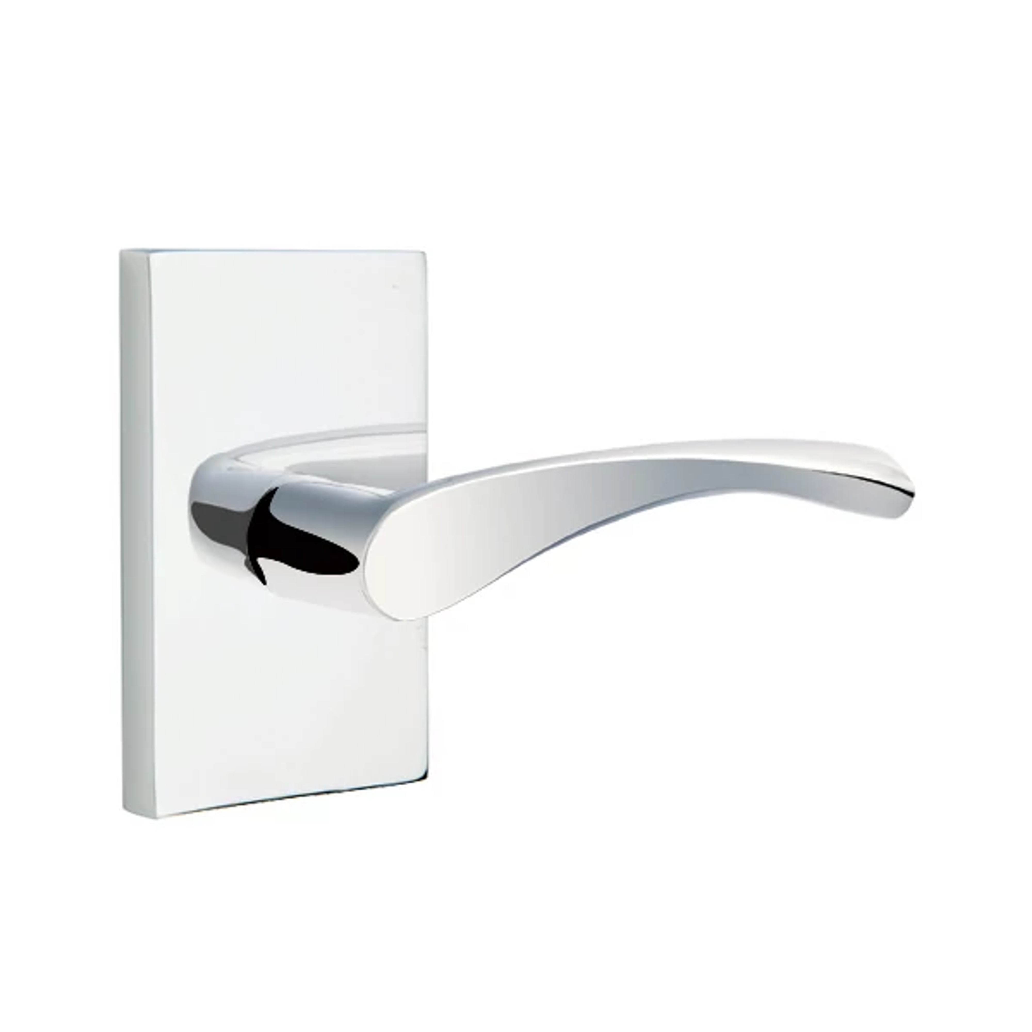 Emtek Concealed Fastener Triton Lever Set with Modern Rectangular Rosette