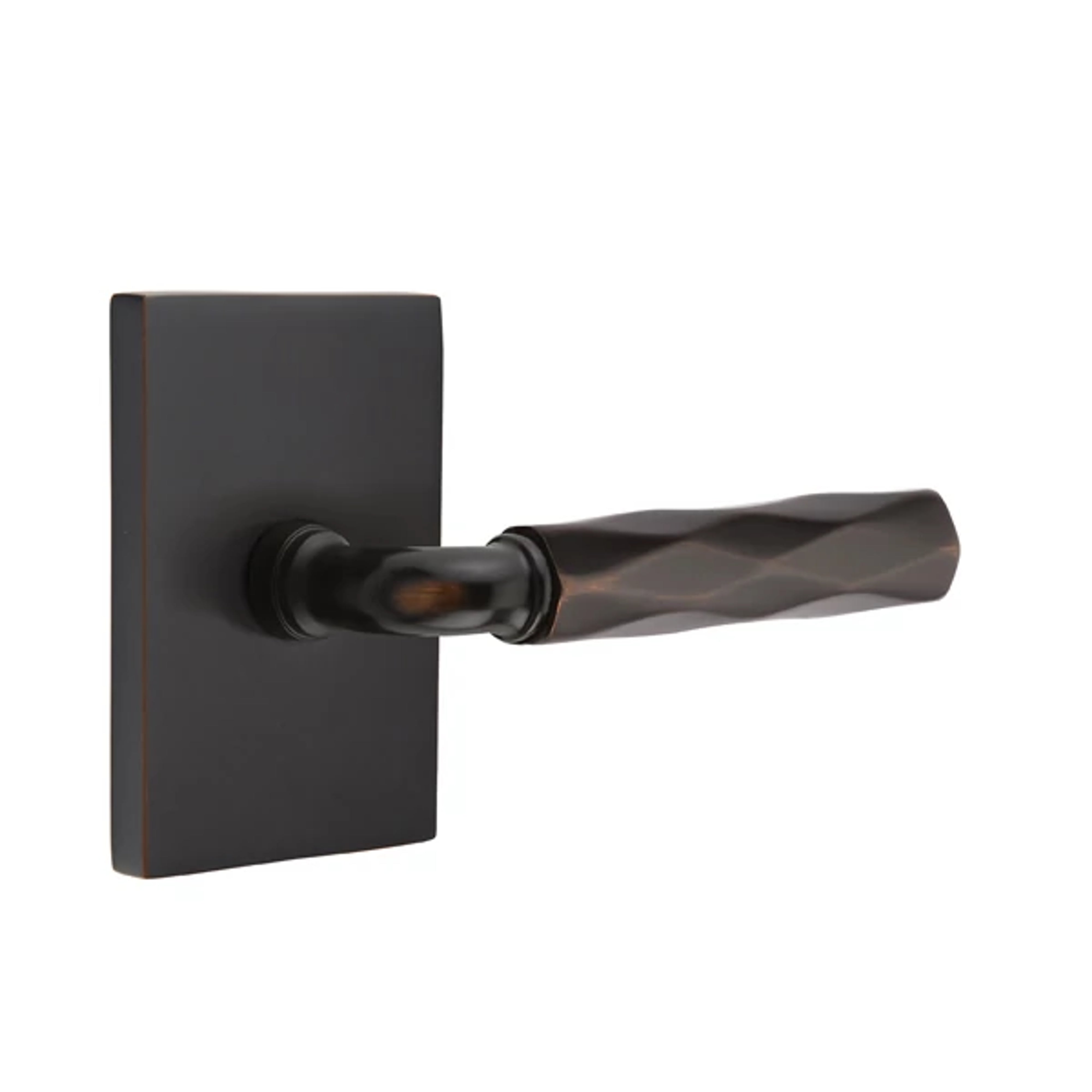 Emtek Select R-Bar Tribeca Lever Set with Modern Rectangular Rosette