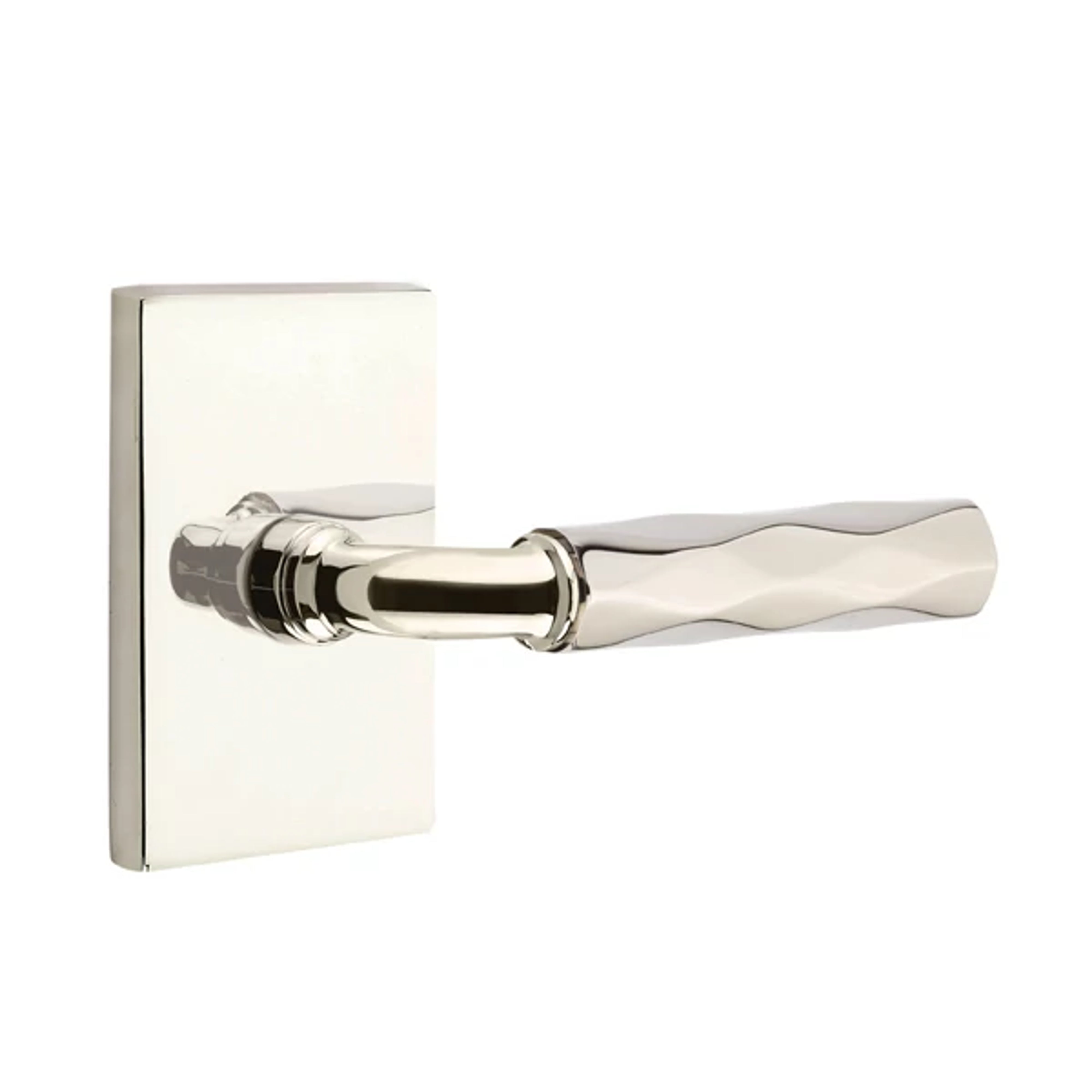 Emtek Select R-Bar Tribeca Lever Set with Modern Rectangular Rosette
