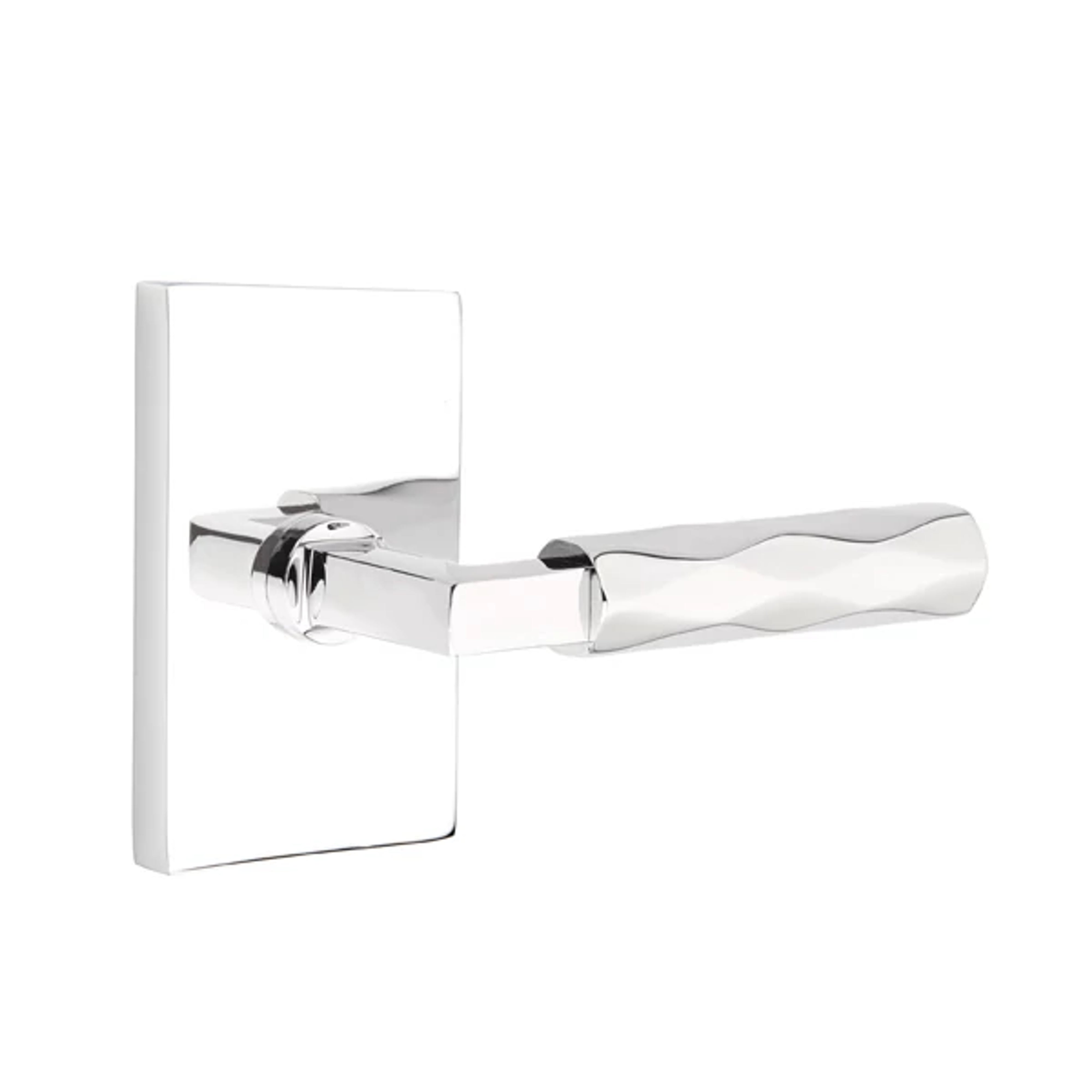 Emtek Select L-Square Tribeca Lever Set with Modern Rectangular Rosette