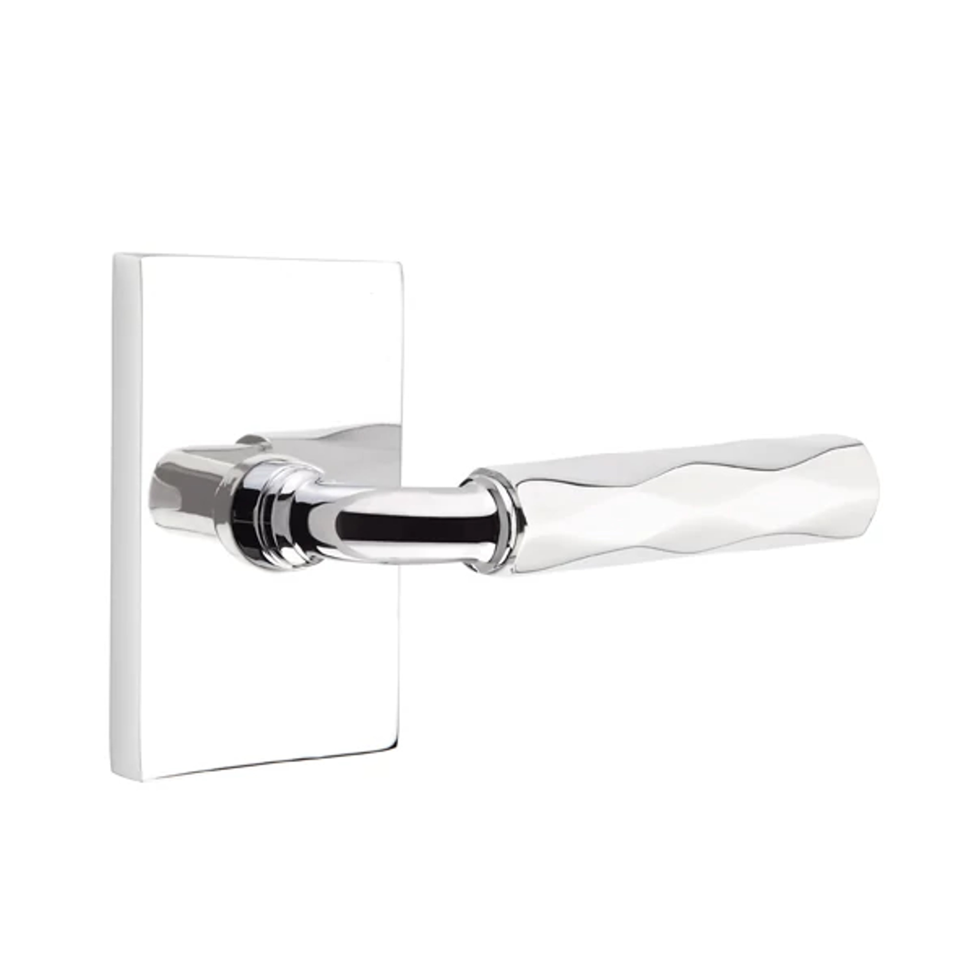 Emtek Select R-Bar Tribeca Lever Set with Modern Rectangular Rosette