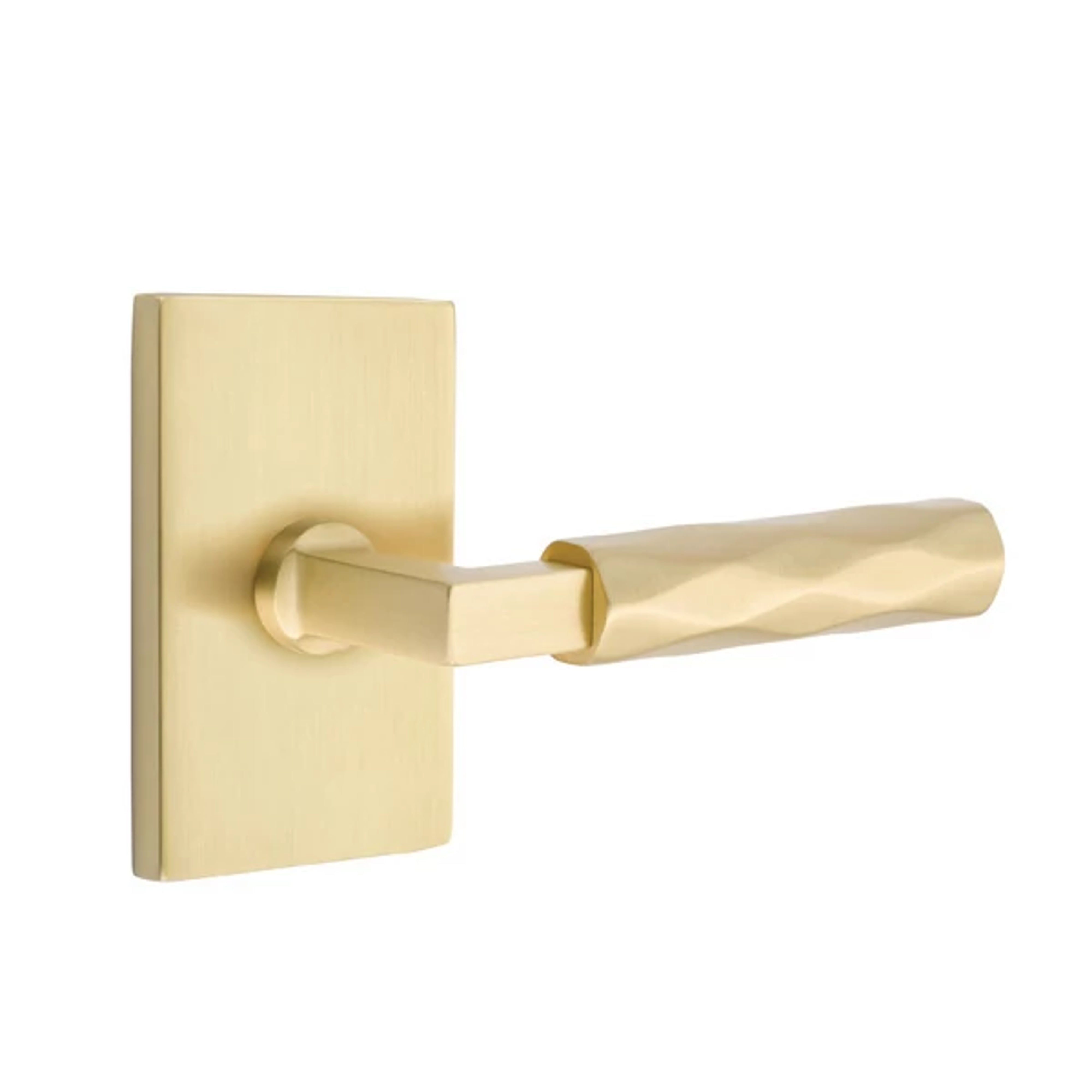 Emtek Select L-Square Tribeca Lever Set with Modern Rectangular Rosette