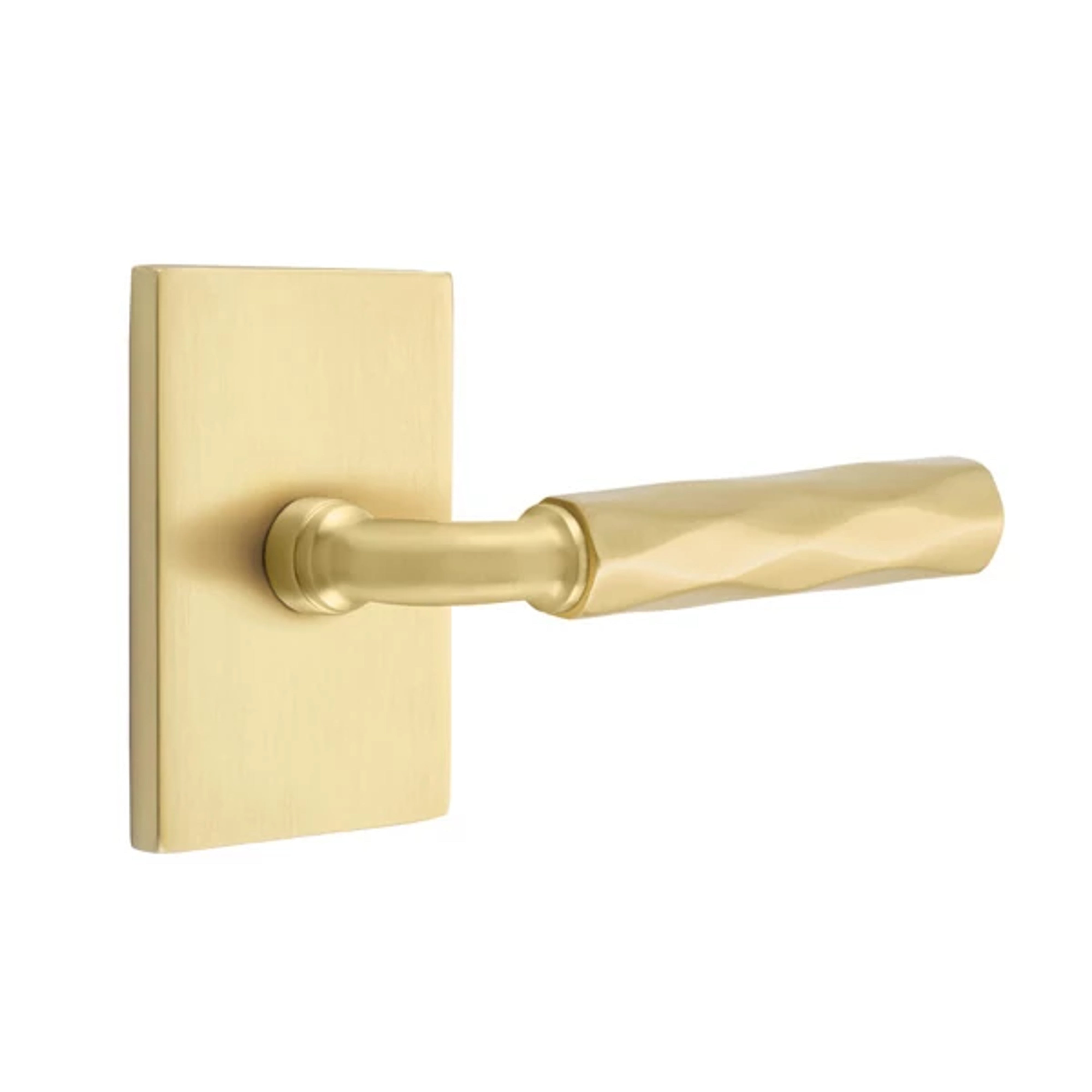 Emtek Select R-Bar Tribeca Lever Set with Modern Rectangular Rosette