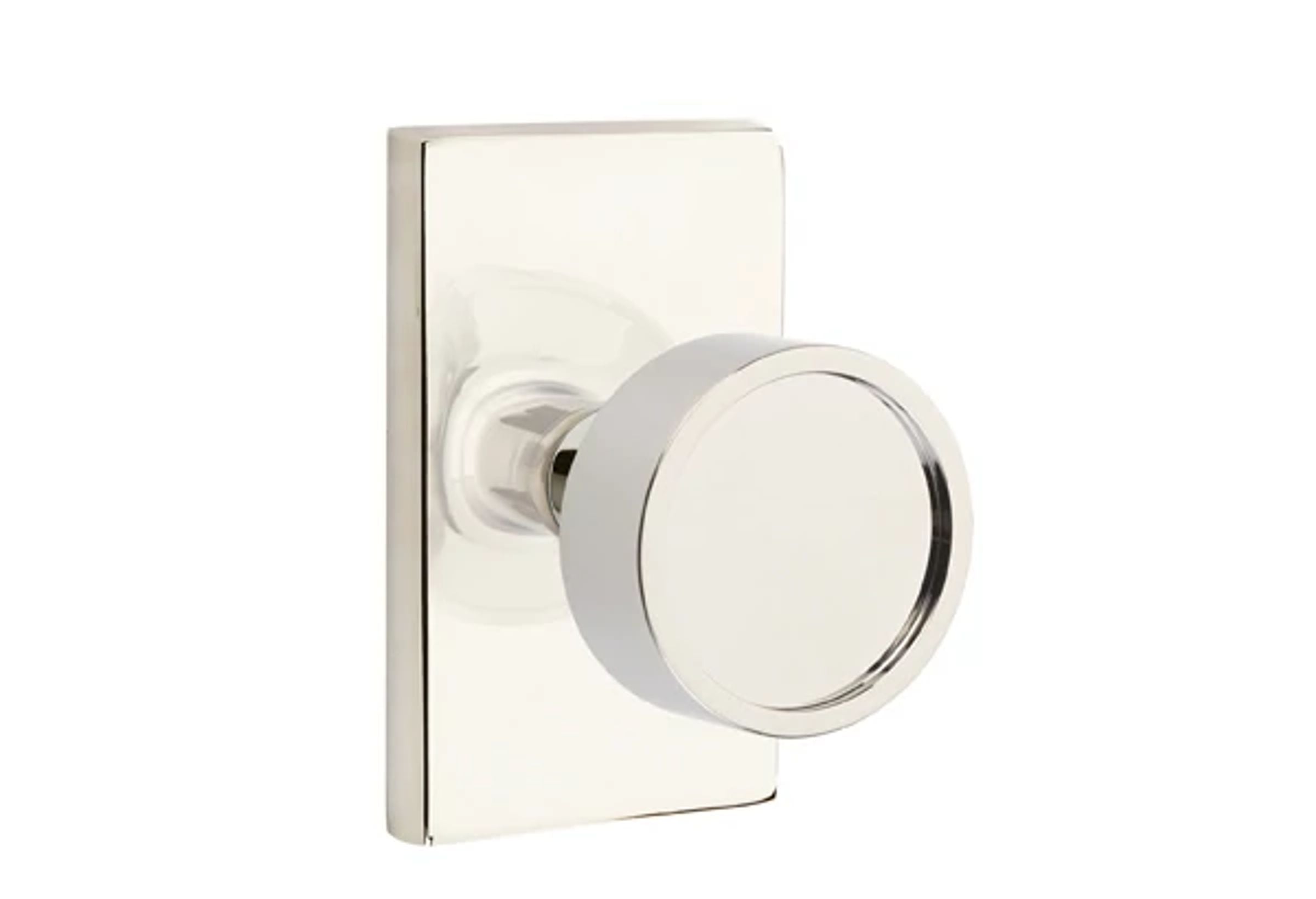 Emtek Verve Knob Set with Modern Rectangular Rosette