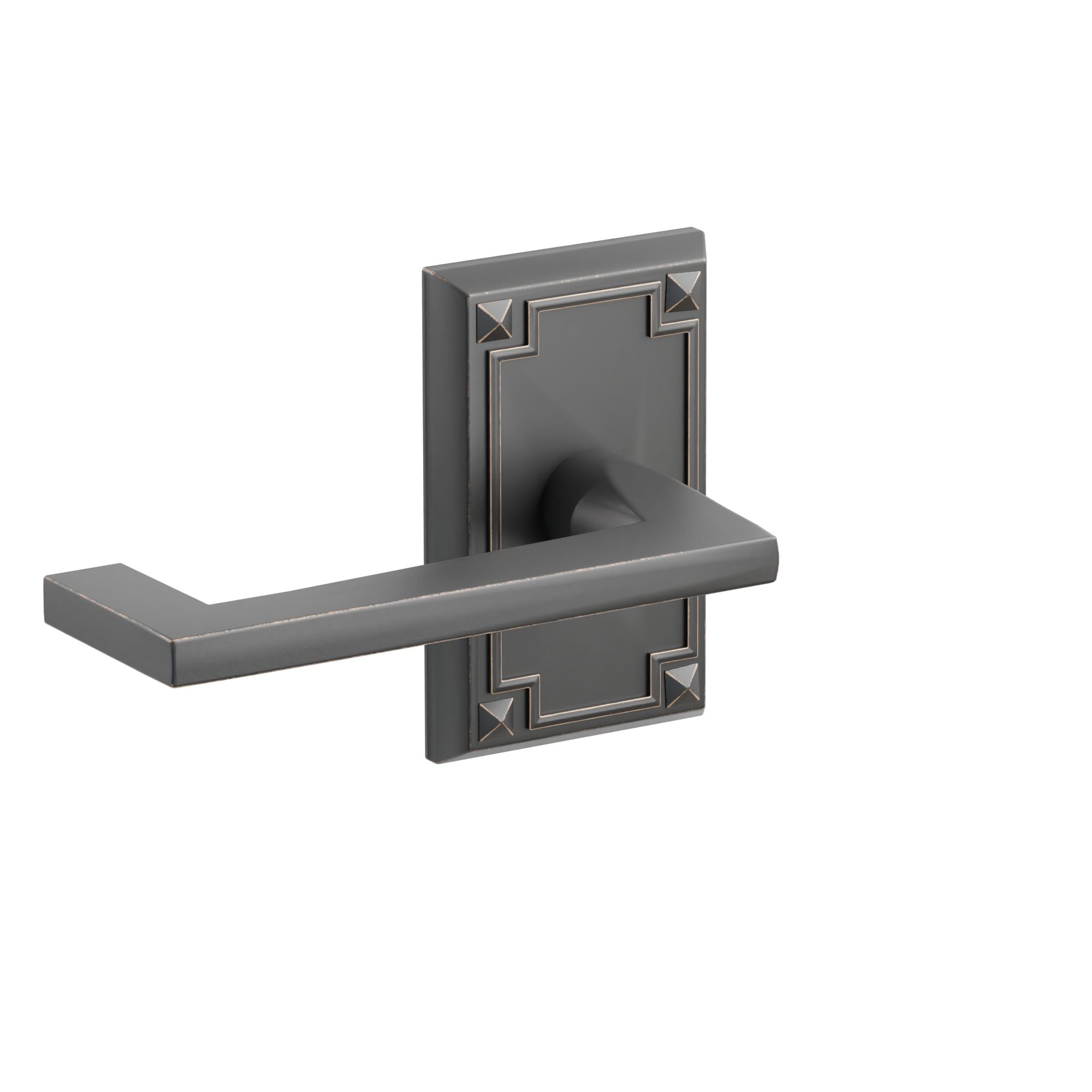 Emtek Concealed Fastener Argos Lever Set With Arts & Crafts Rosette