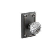 Emtek Astoria Glass Knob Set with Arts & Crafts Rosette