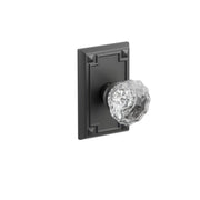 Emtek Concealed Fastener Astoria Glass Knob Set With Arts & Crafts Rosette