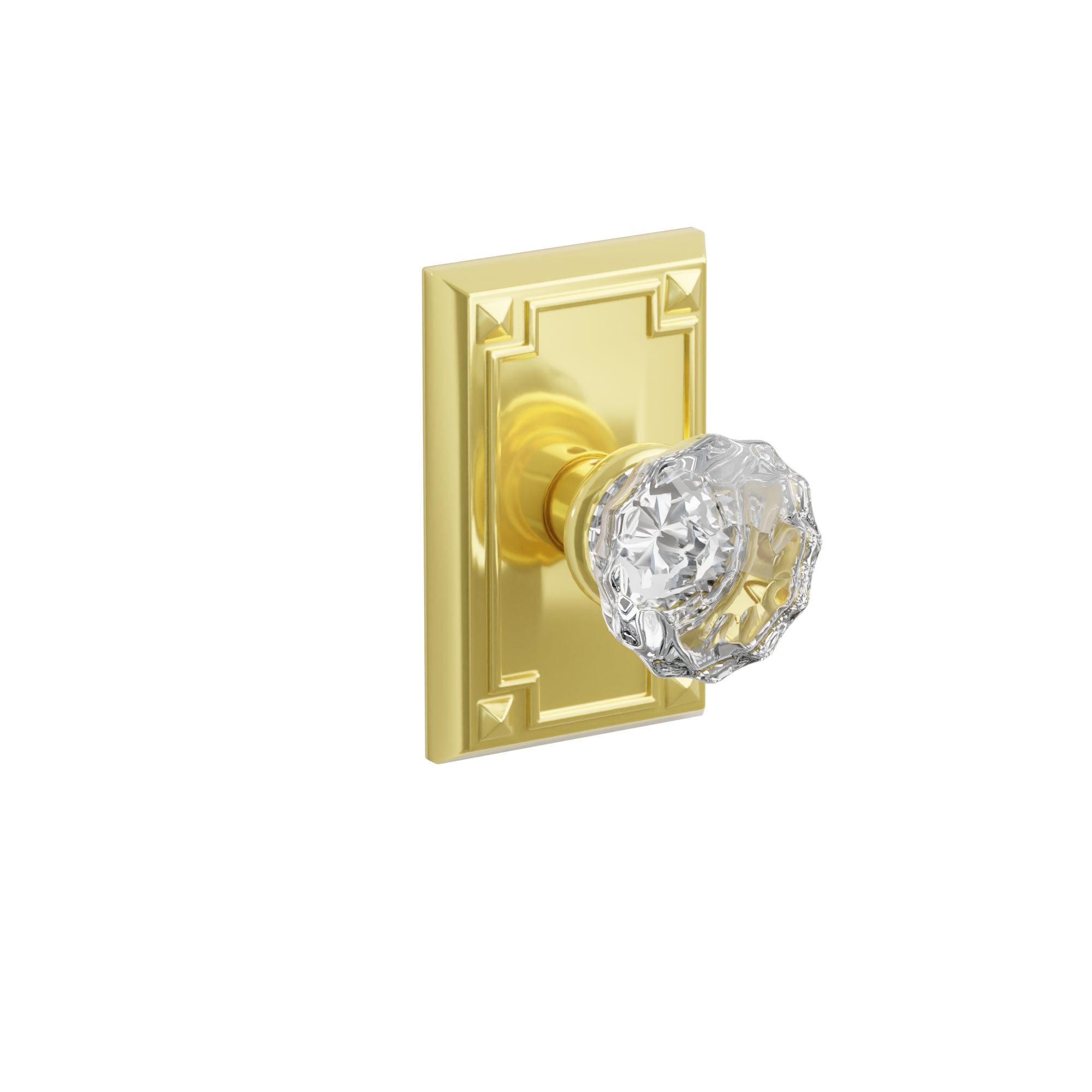 Emtek Astoria Glass Knob Set with Arts & Crafts Rosette